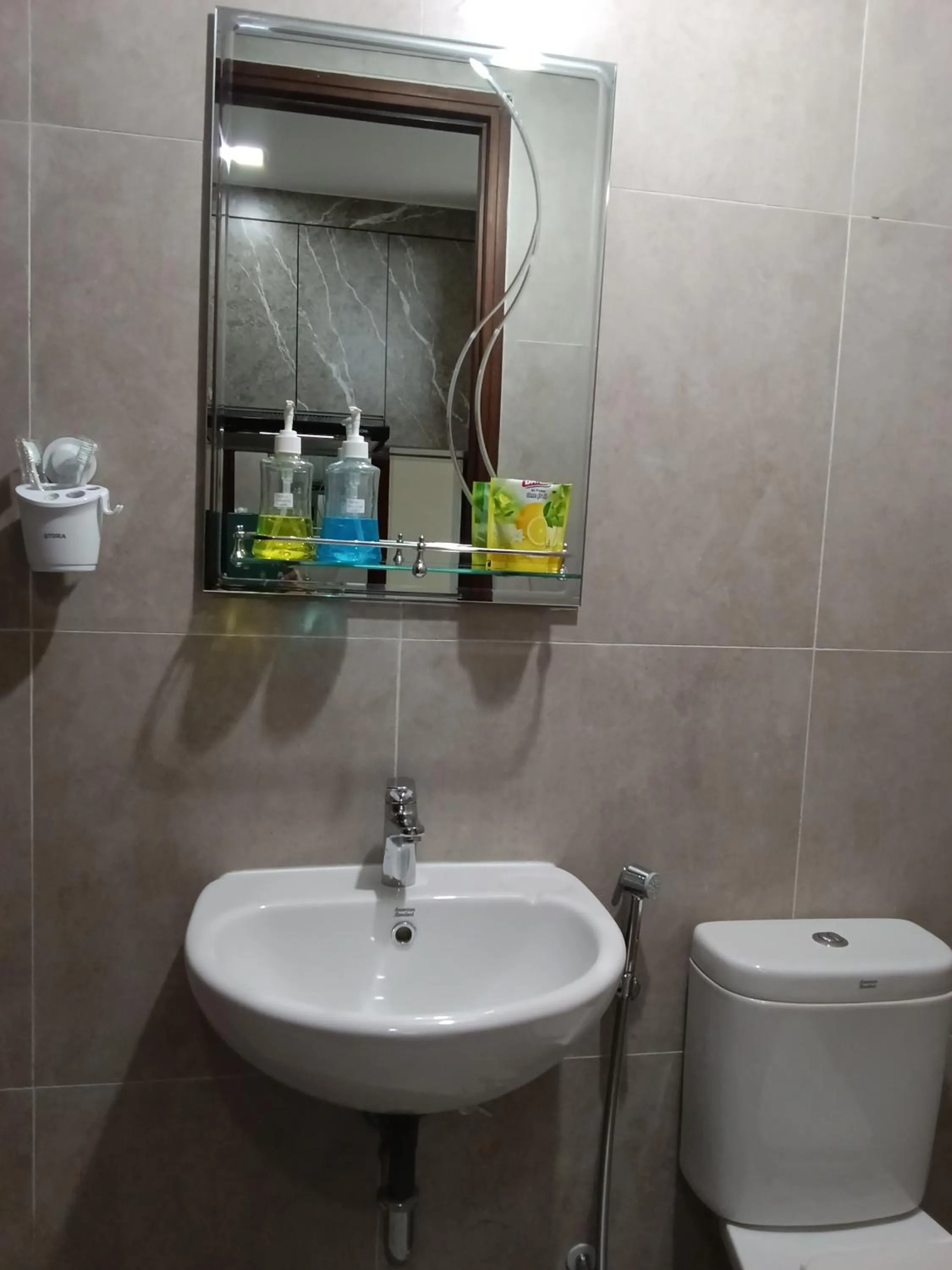 Bathroom in Palam Mansion at Meisterstadt Pollux Habibie Apartment