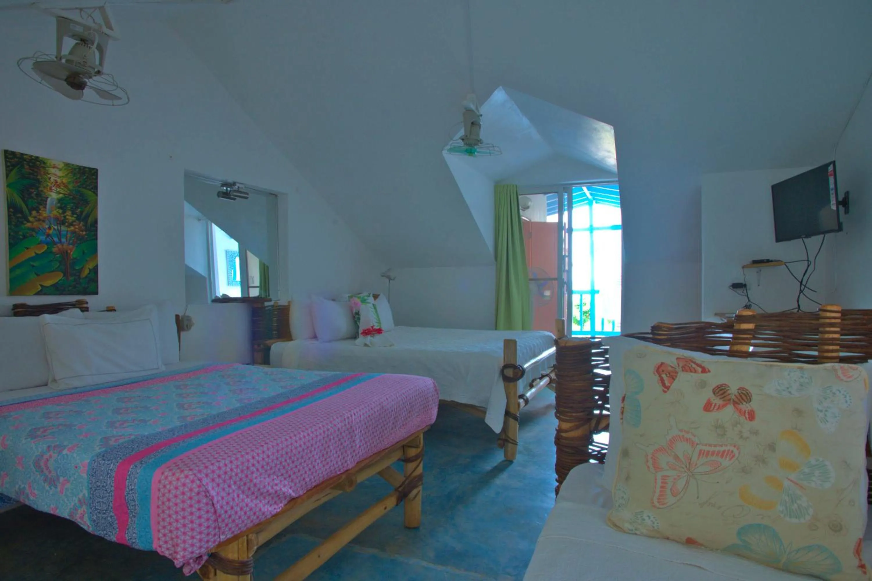 Balcony/Terrace, Bed in B&B Aparthotel La Isleta