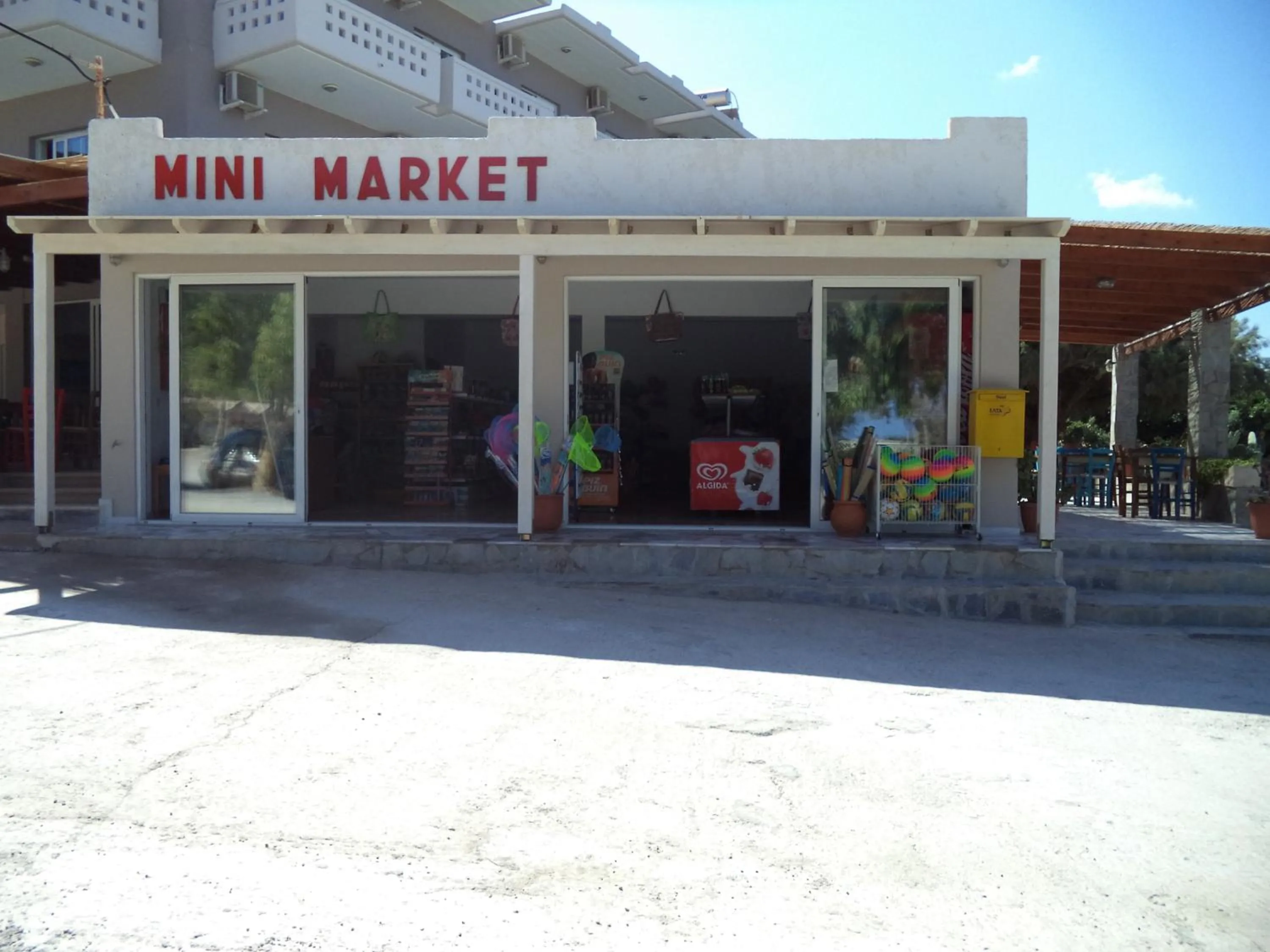 On-site shops in Falasarna Bay