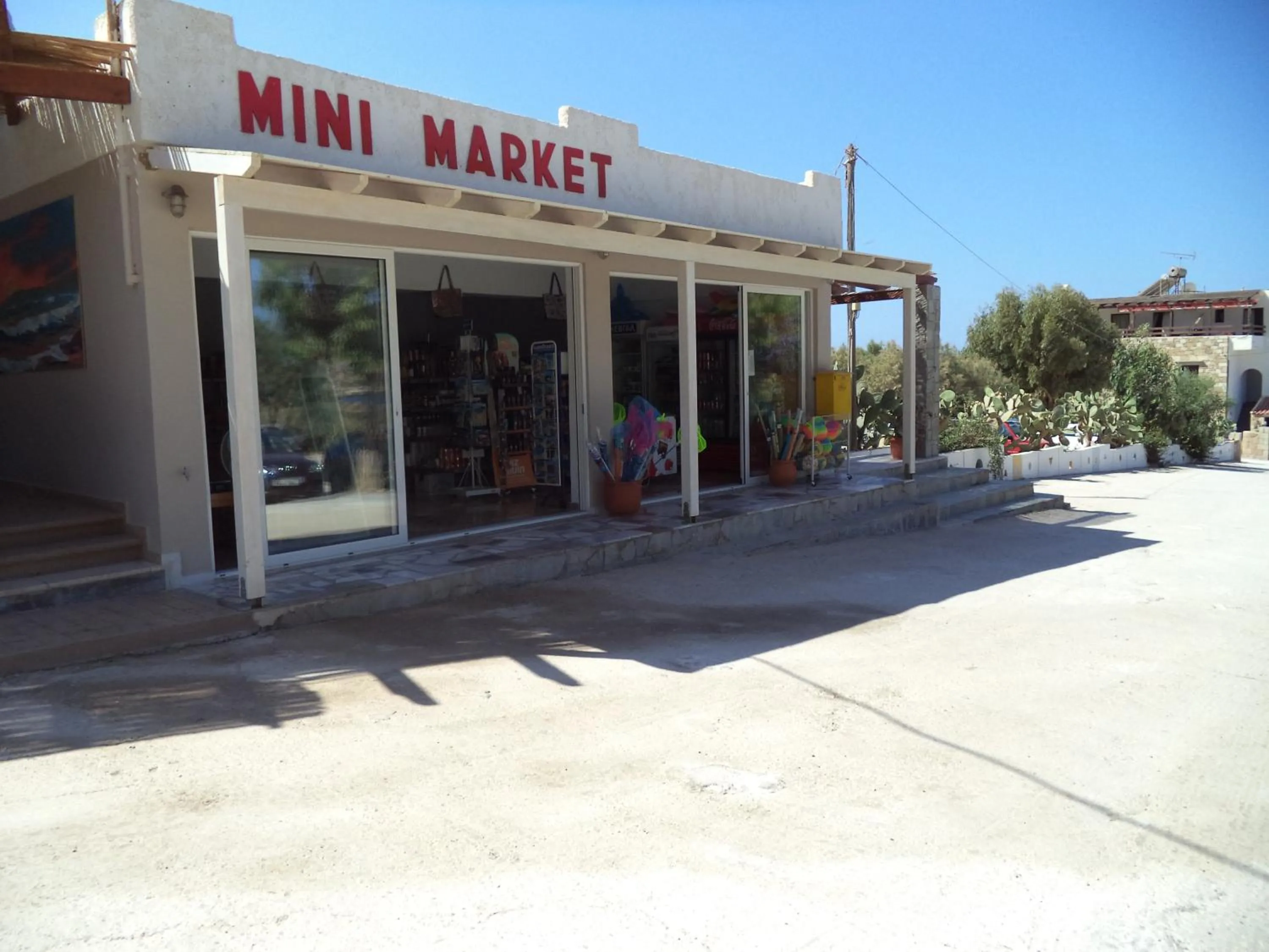 On-site shops in Falasarna Bay