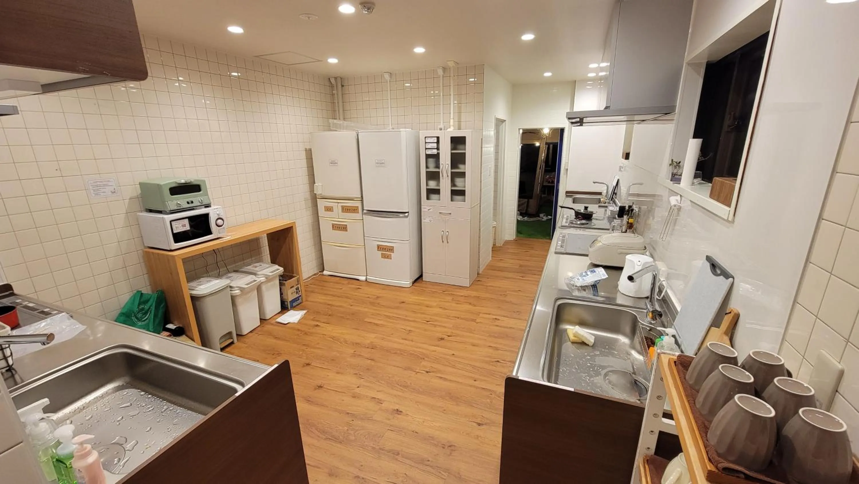 Communal kitchen in K's House Nikko - Kinugawa Onsen Hostel