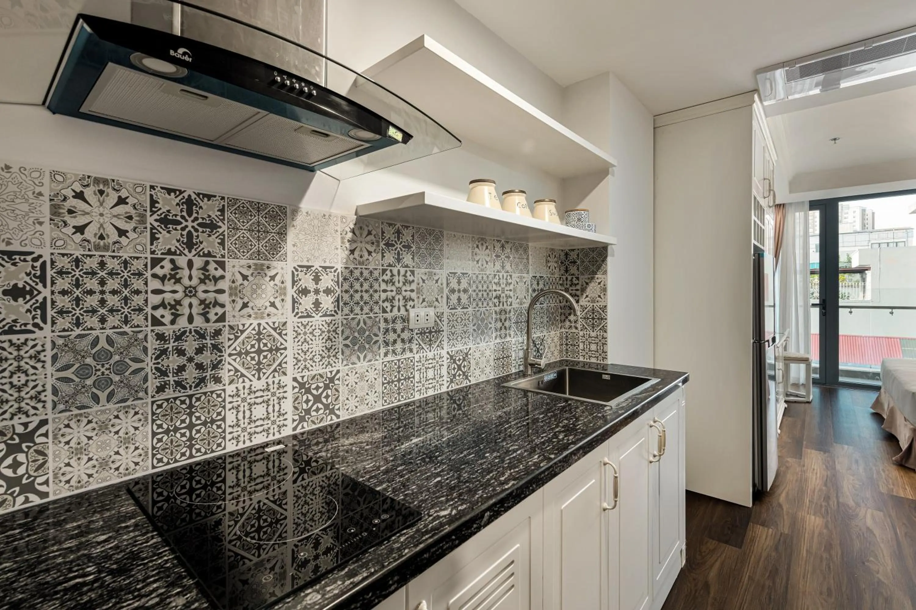 stove in Branda Apartment & Hotel