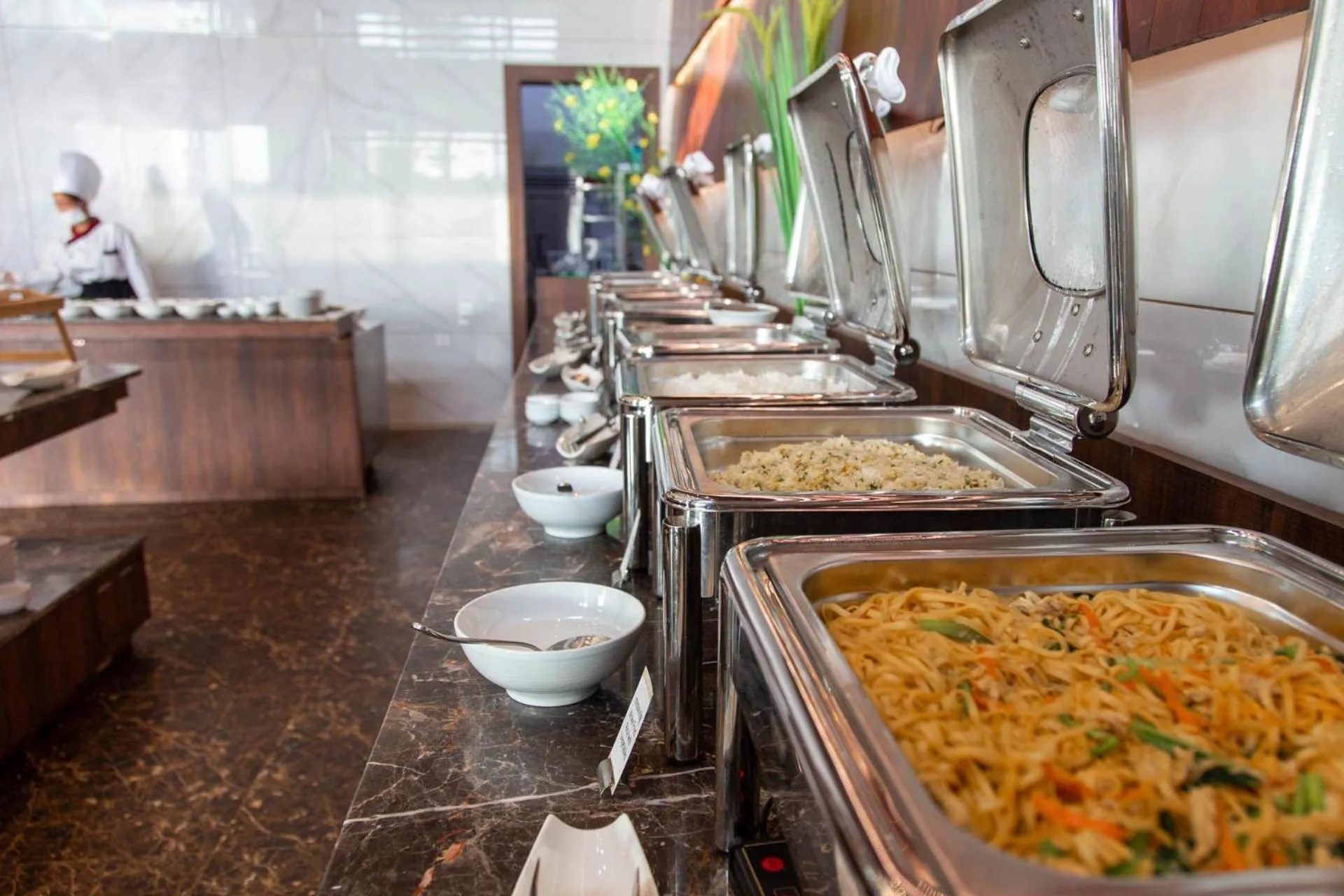 Buffet breakfast in Castle Bayview Resort & Spa