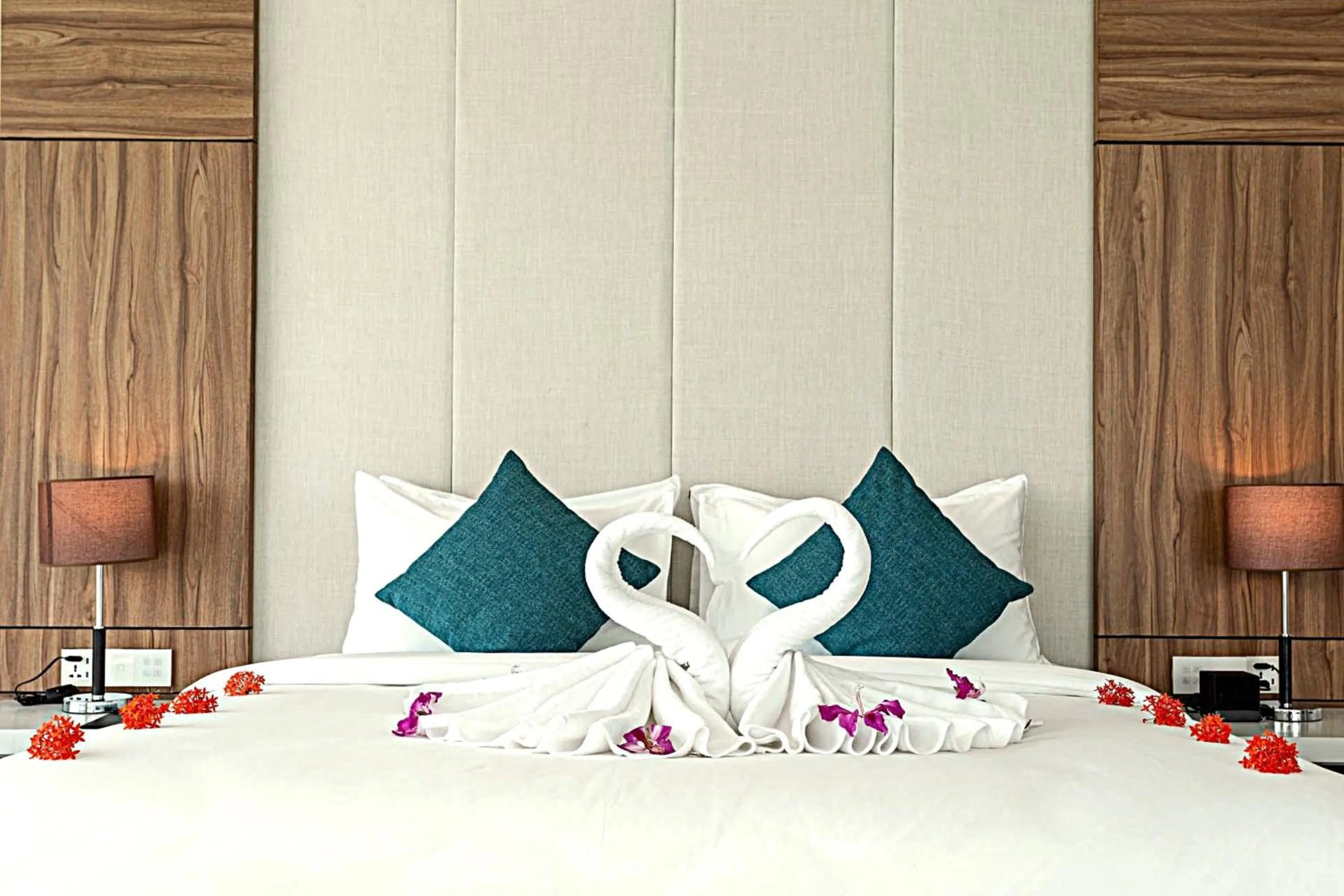 Bed in Castle Bayview Resort & Spa