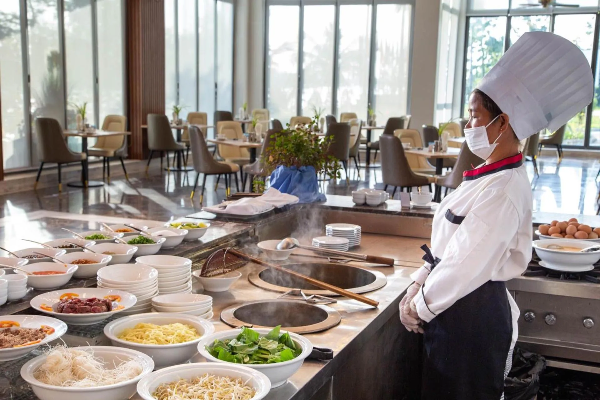 Buffet breakfast in Castle Bayview Resort & Spa