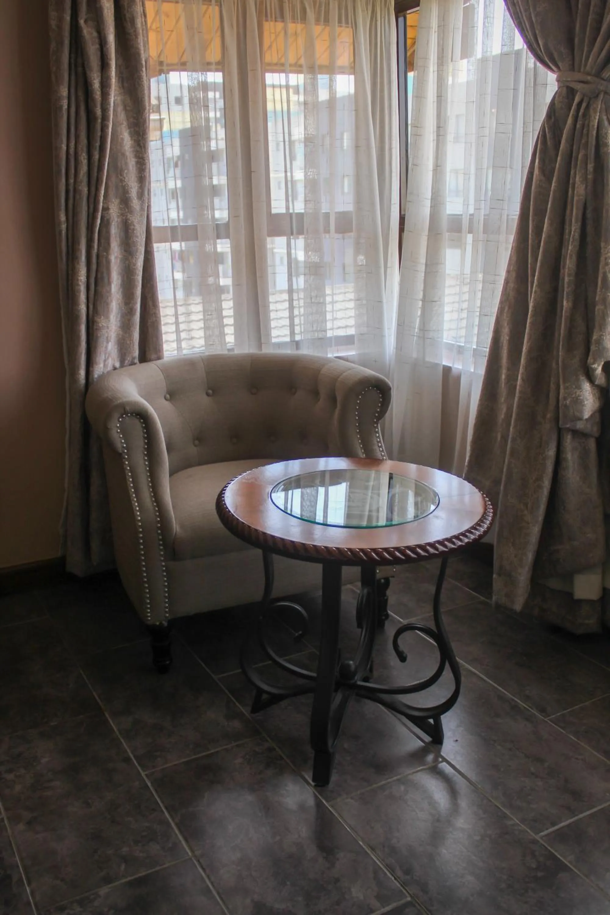 Seating area in 67 Airport Hotel Nairobi