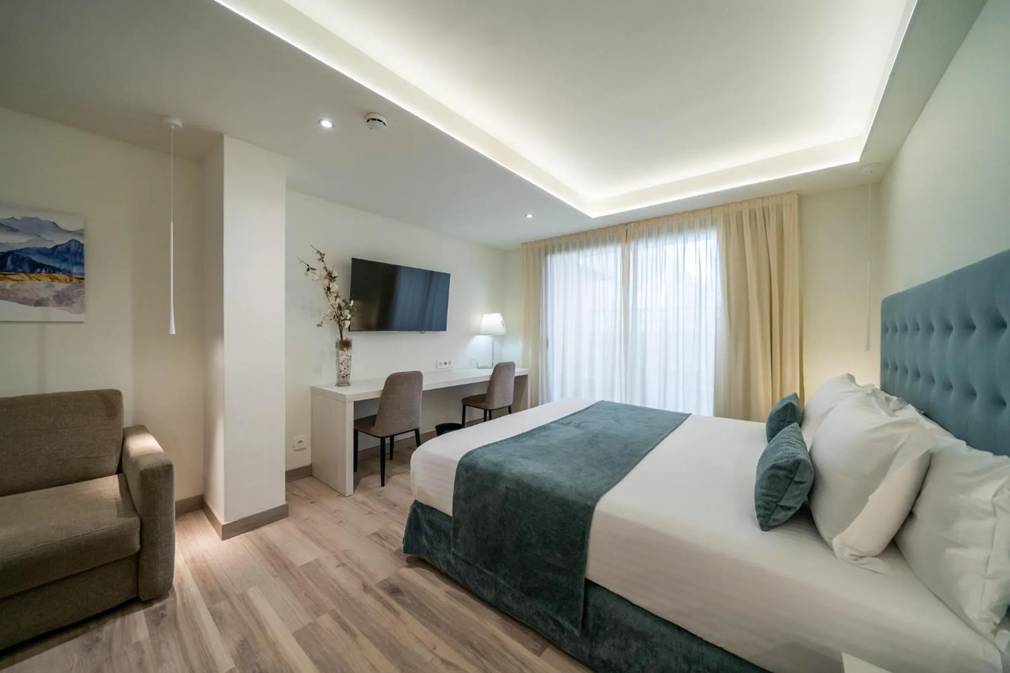 Bed in Hotel Concordia Barcelona