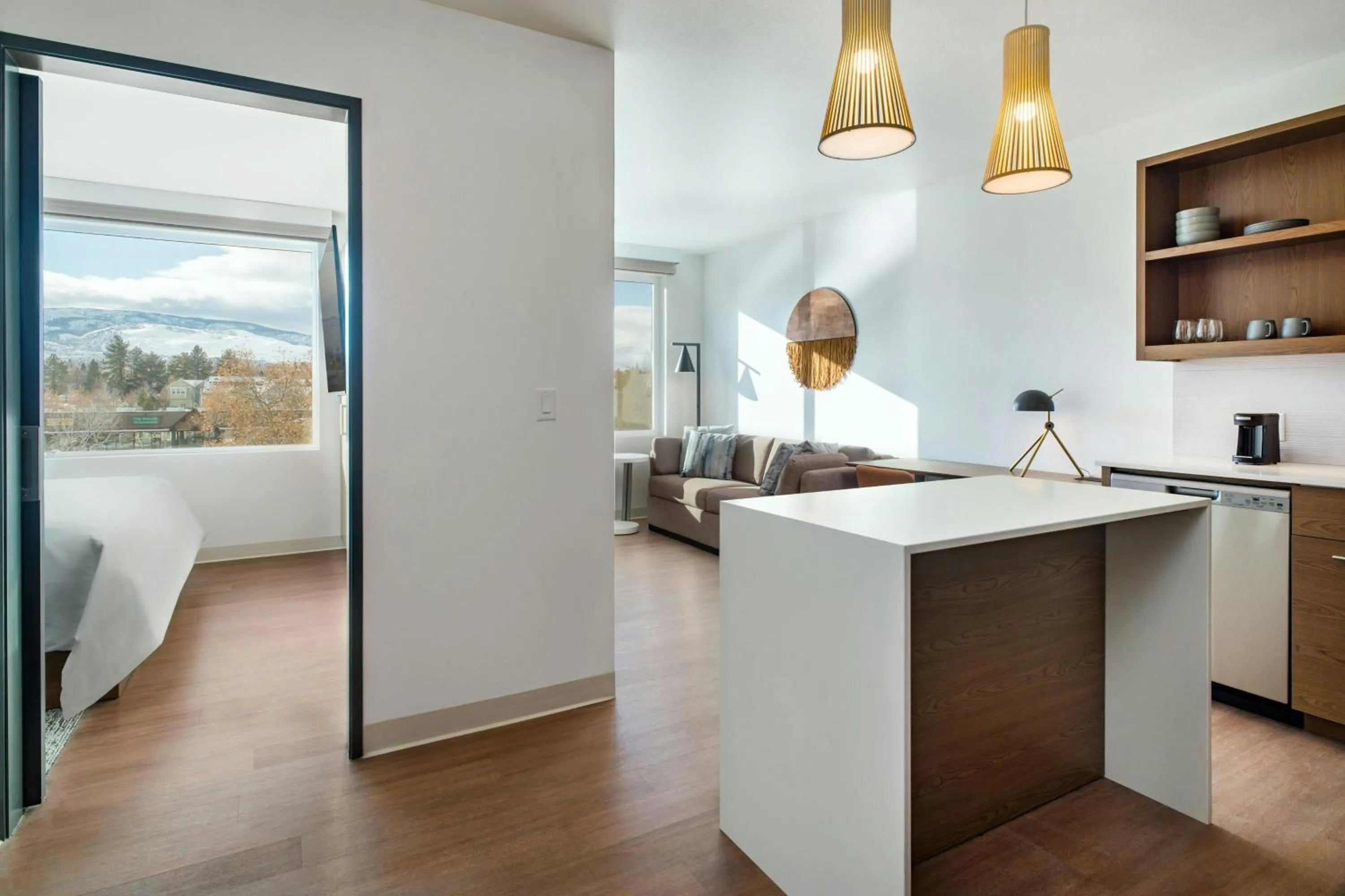 Bedroom, Bed in Element Reno Experience District