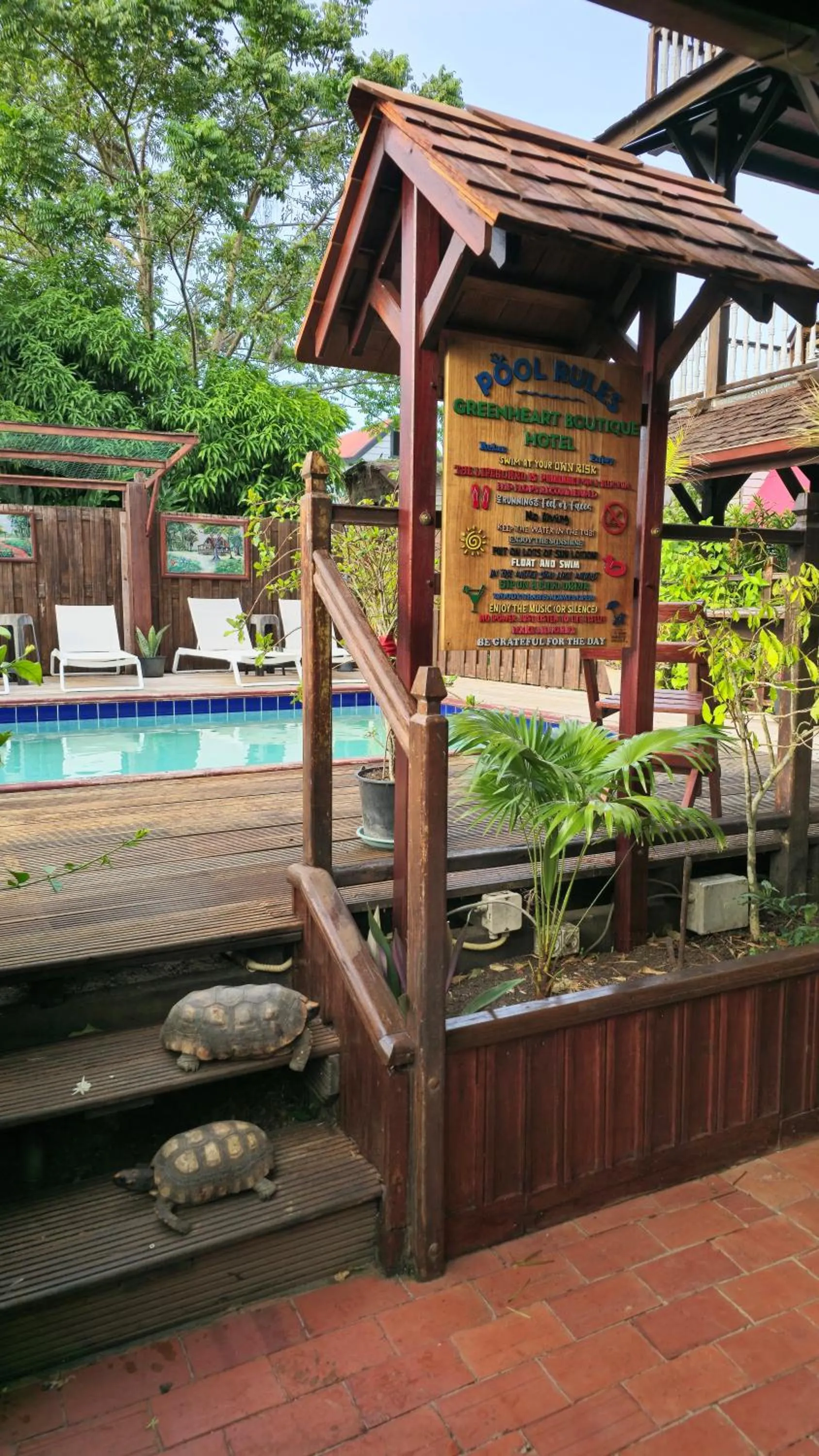 Swimming pool in Greenheart Boutique Hotel