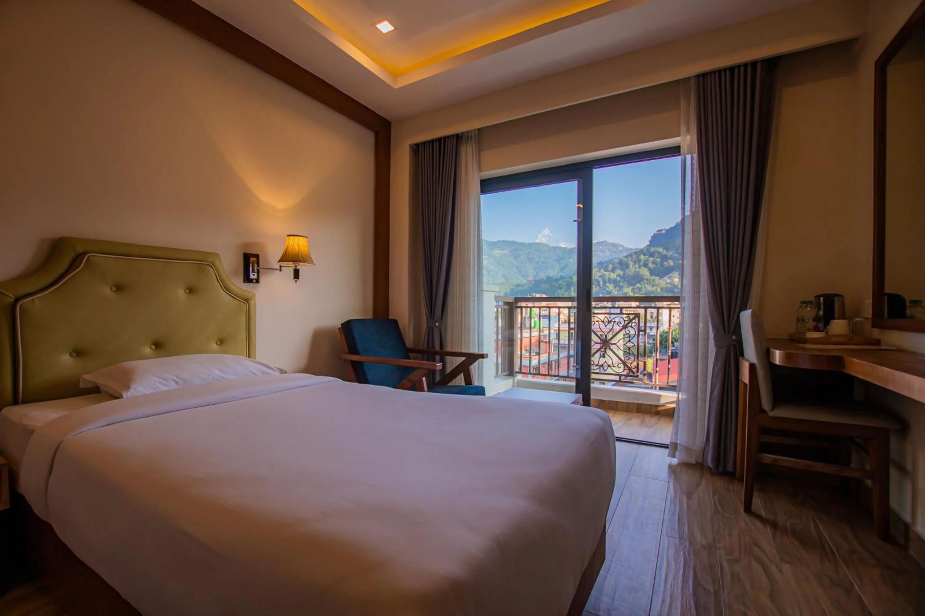 View (from property/room), Bed in Hotel Fewa Trip