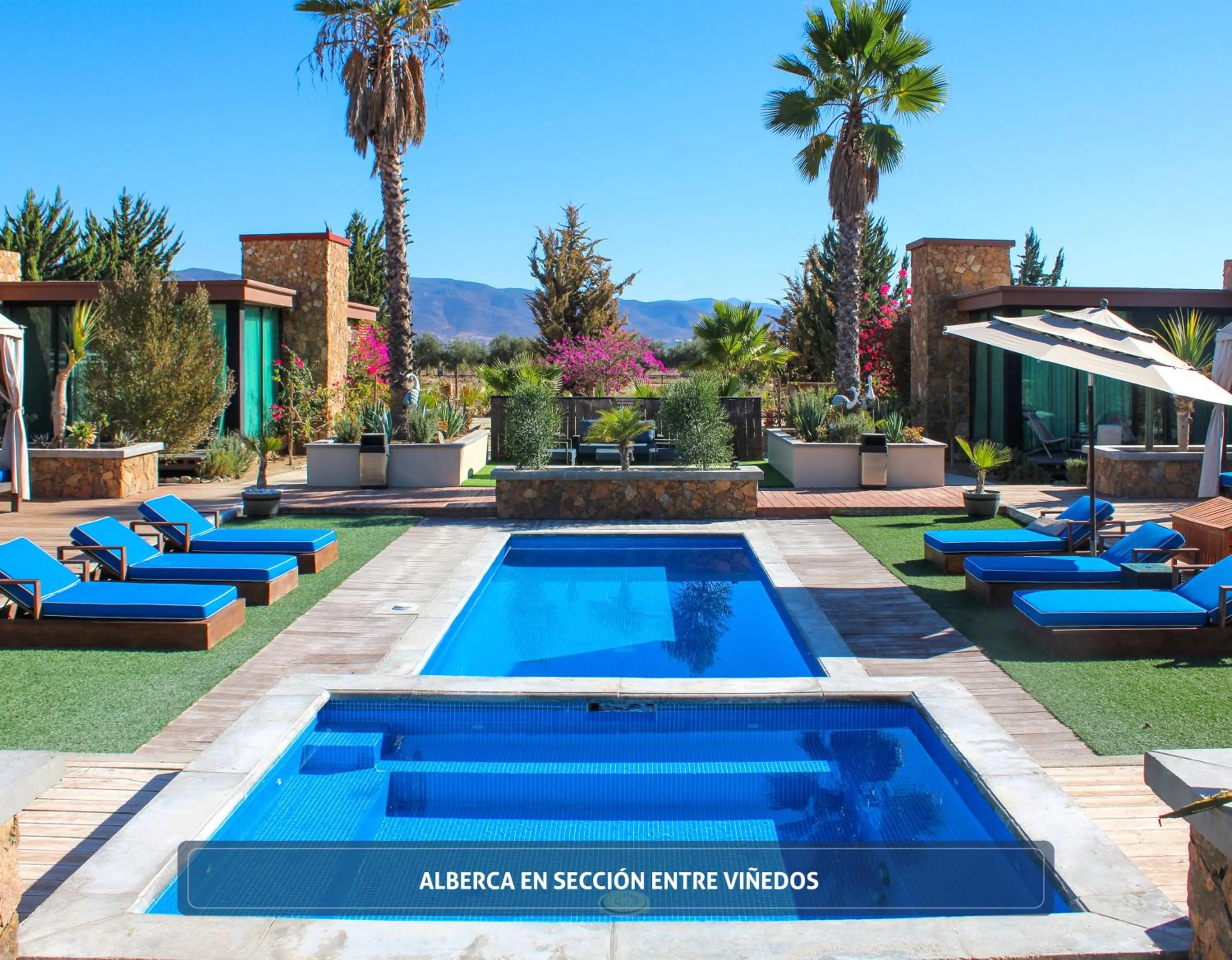 Swimming pool in Hotel Boutique Valle de Guadalupe & Spa
