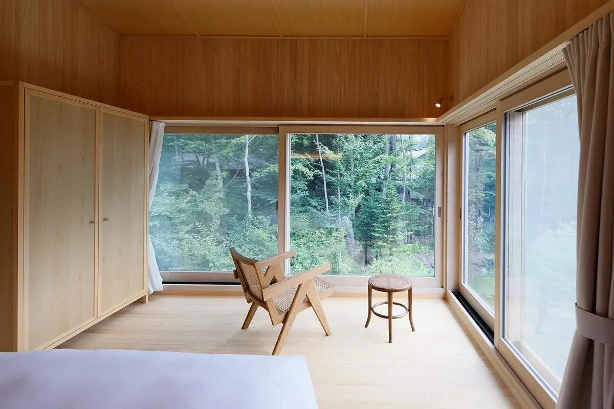 Bed in SHISHI-IWA HOUSE Karuizawa