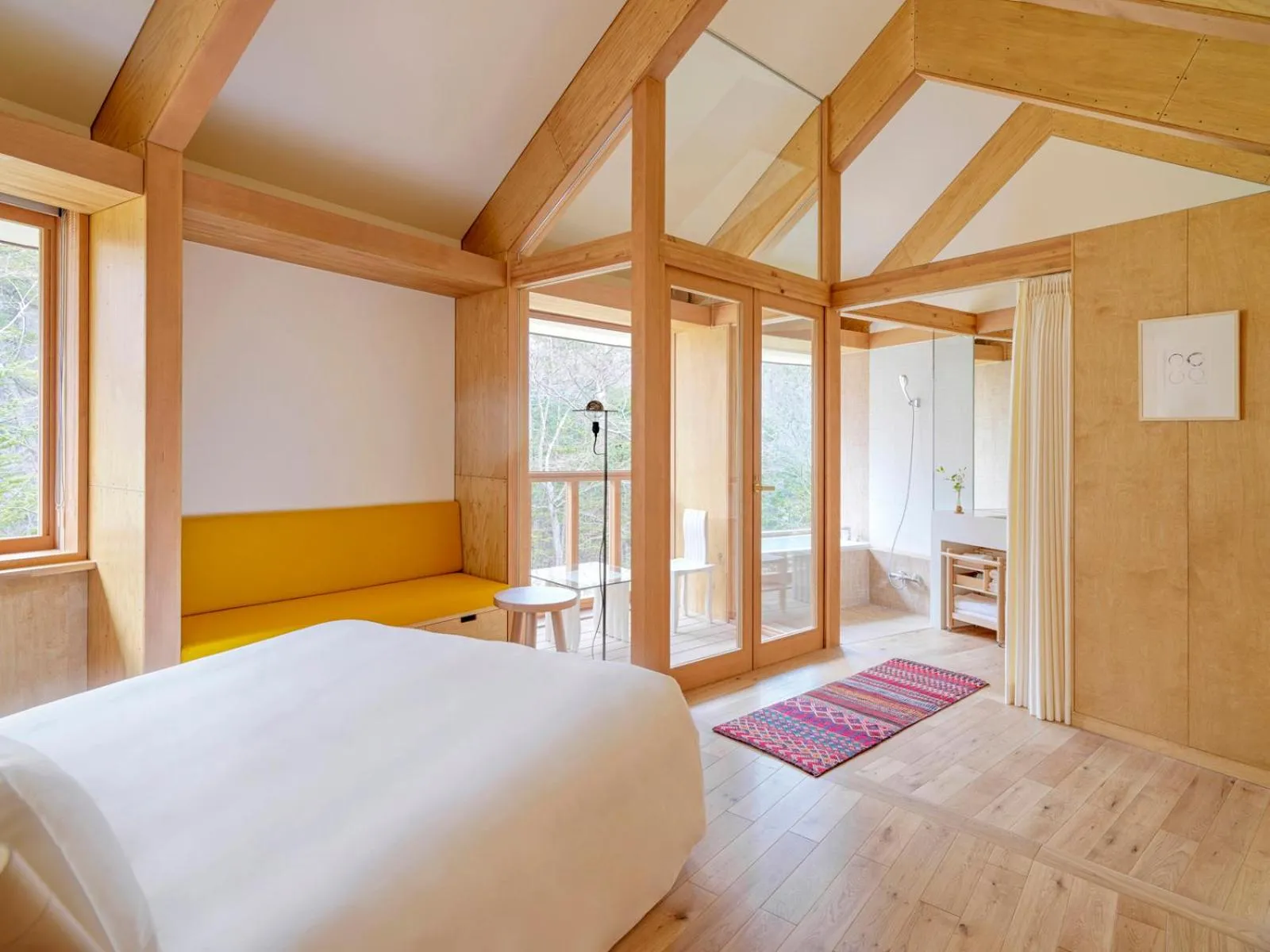 Photo of the whole room, Bed in SHISHI-IWA HOUSE Karuizawa