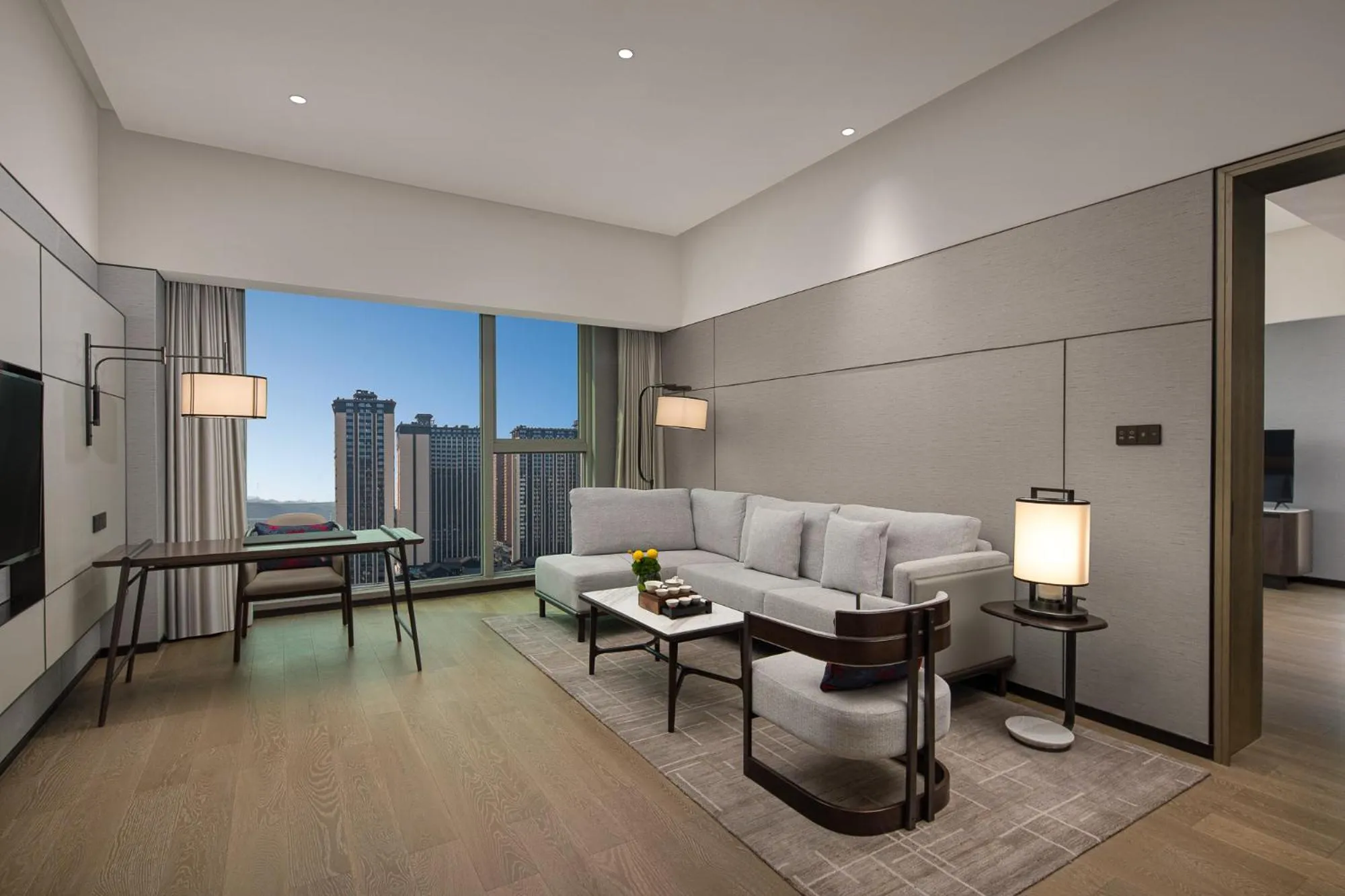 Living room in Hualuxe Leshan, an IHG Hotel