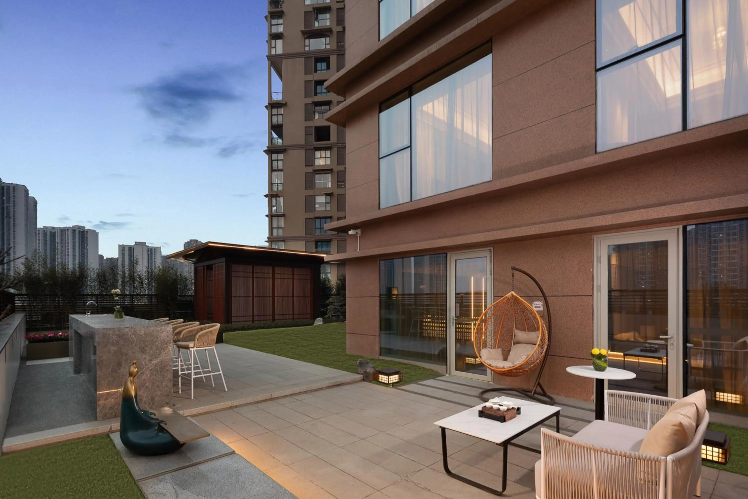 Balcony/Terrace in Hualuxe Leshan, an IHG Hotel