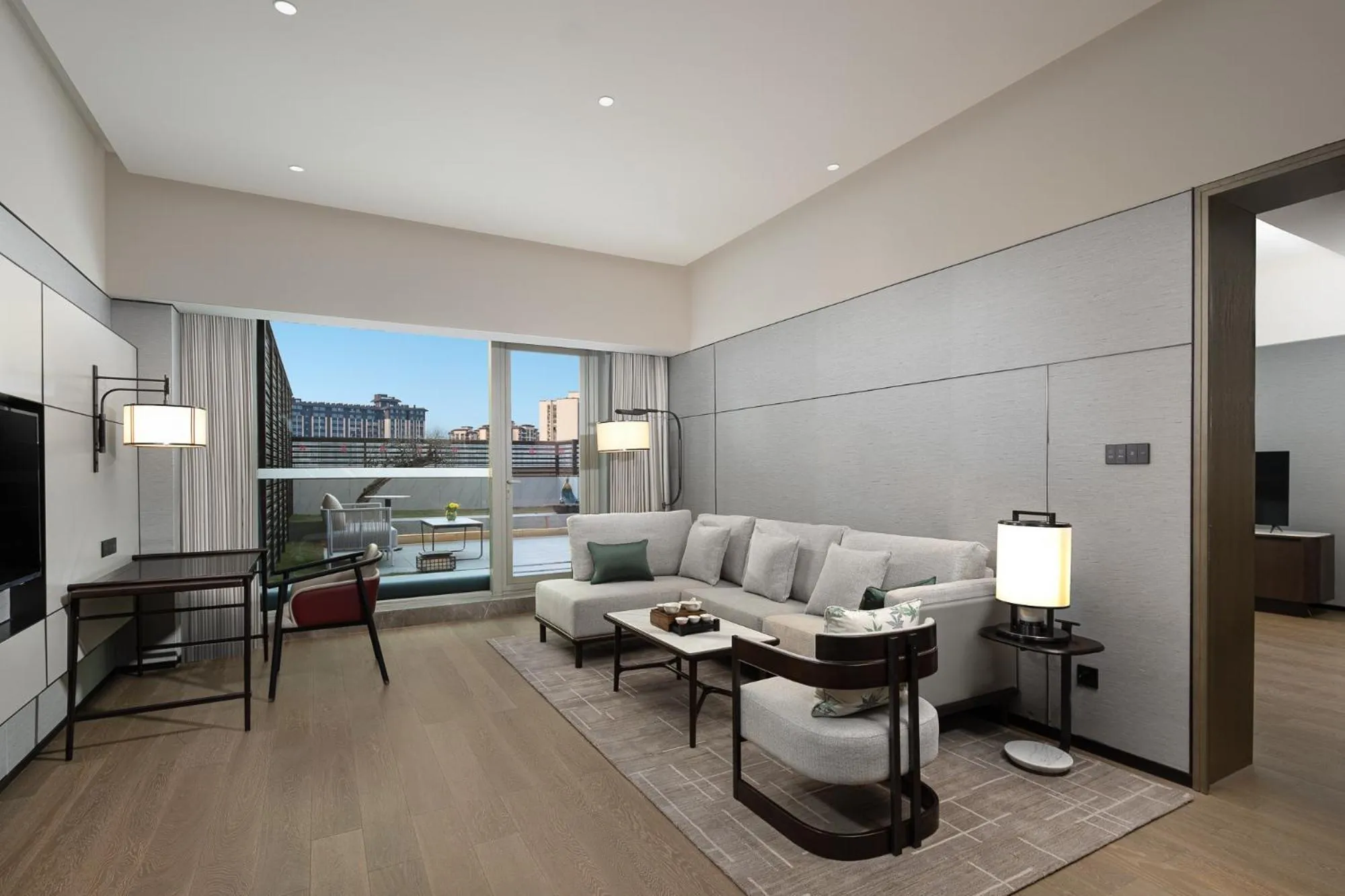 Living room in Hualuxe Leshan, an IHG Hotel