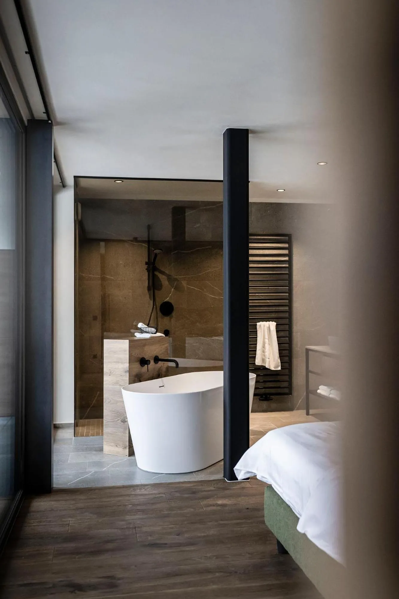 Bathroom, Bed in Aparthotel My Daum