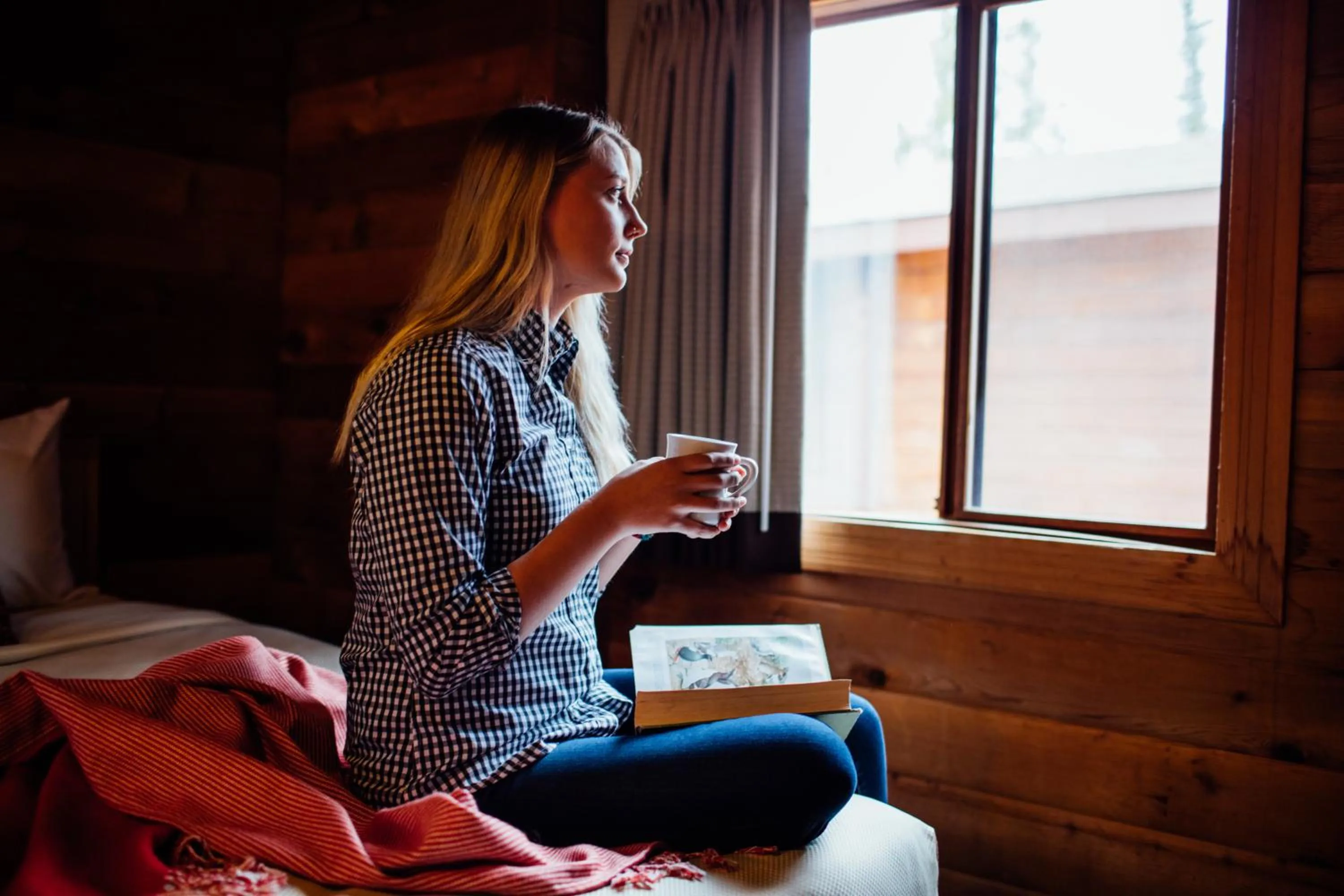 View (from property/room), Bed in Denali Cabins