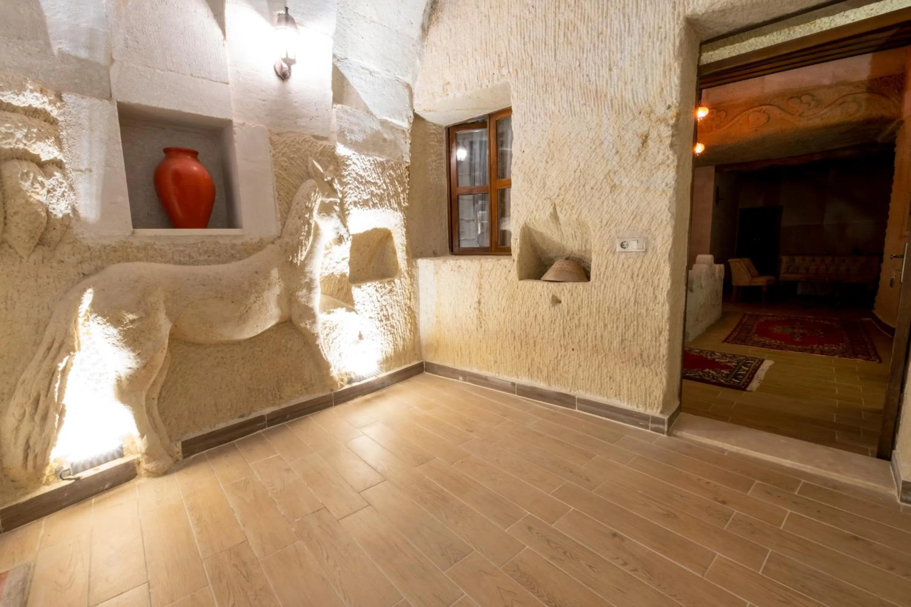 Bed in Mesken Cave Suites