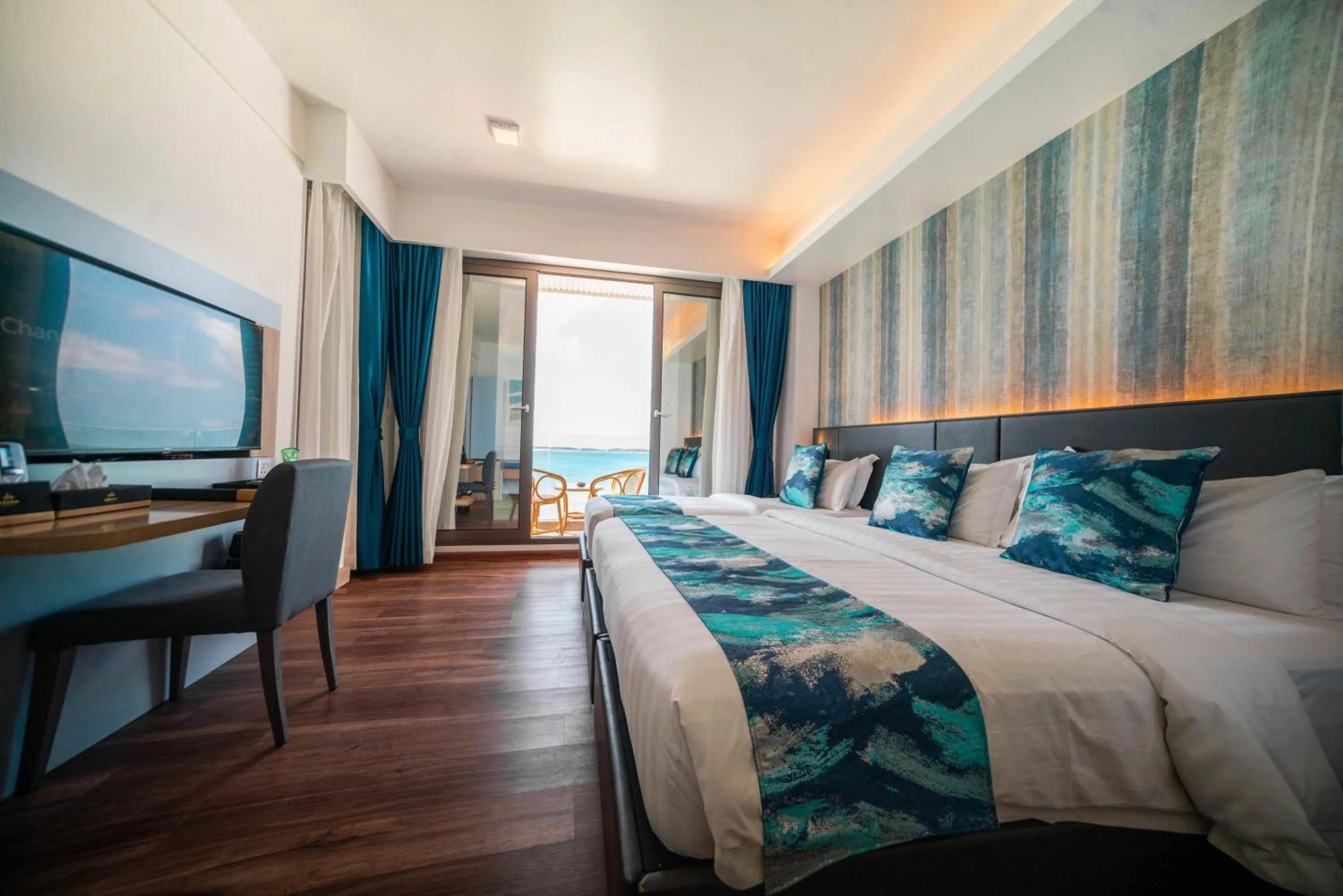 Bed in Arena Beach Hotel