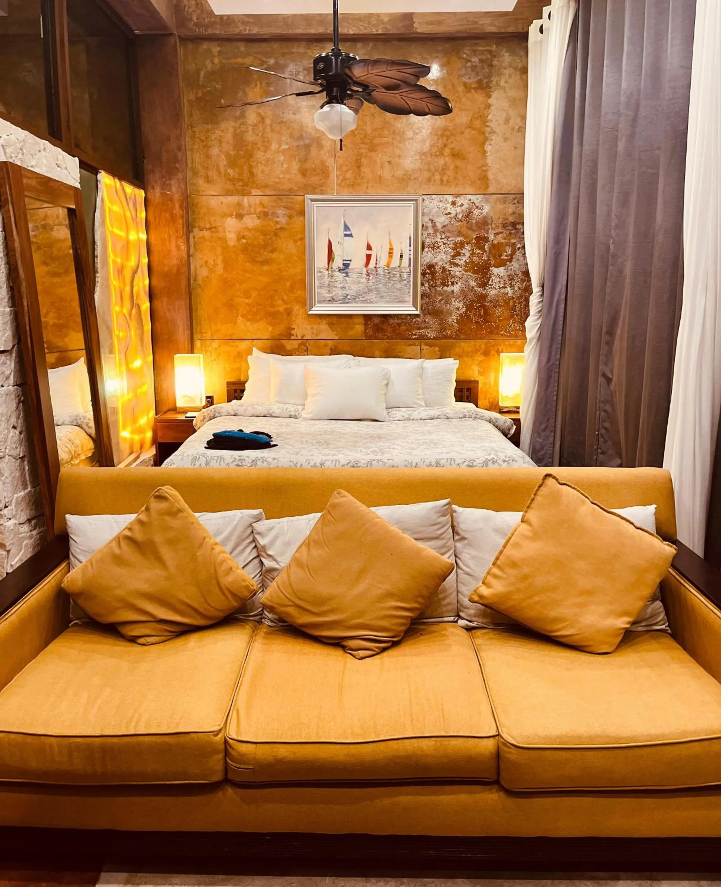 Living room, Bed in Apartamentos "Ala Residencias"