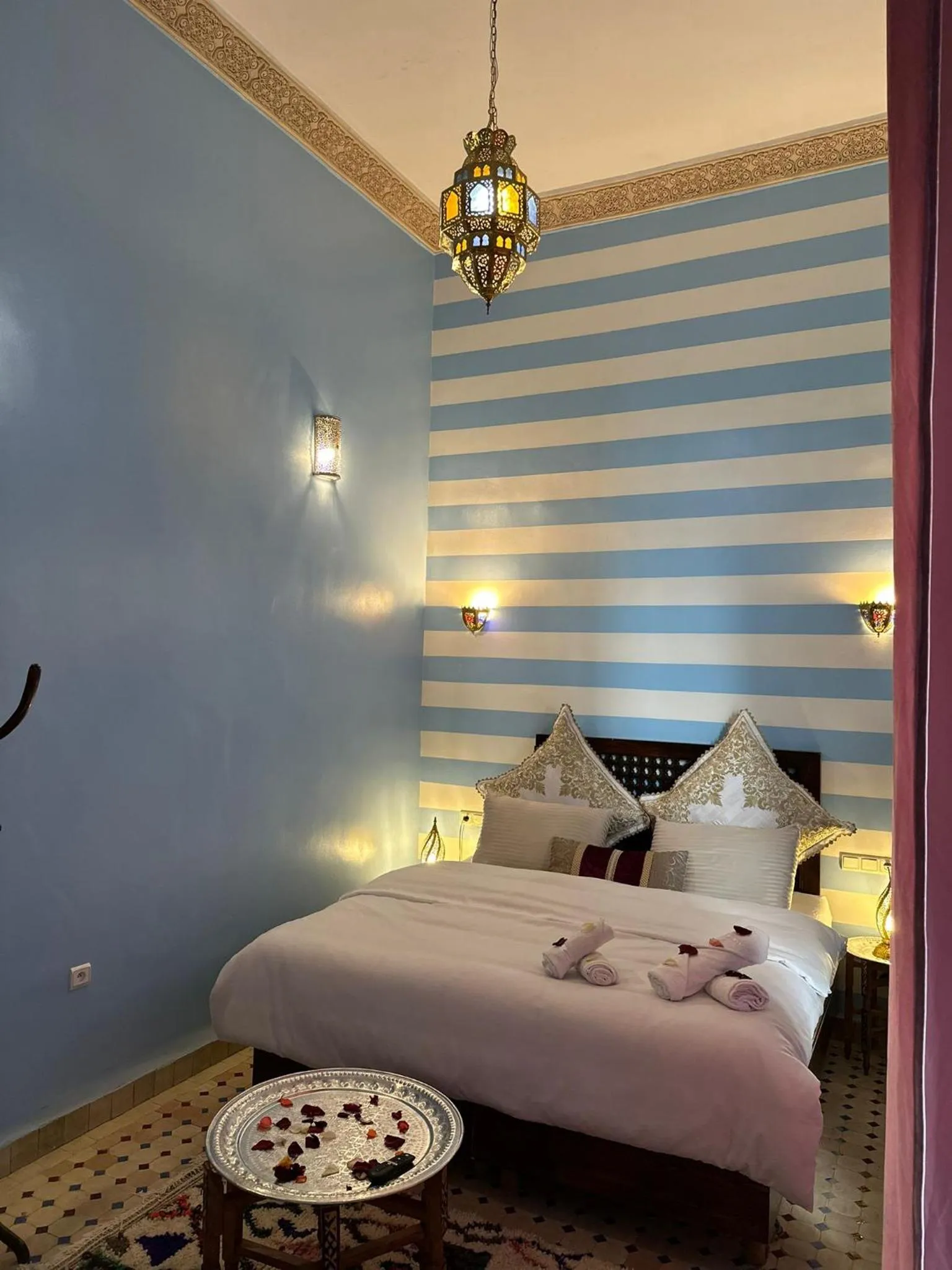 Bedroom, Bed in Riad Fes Colors & SPA - Family Lodging
