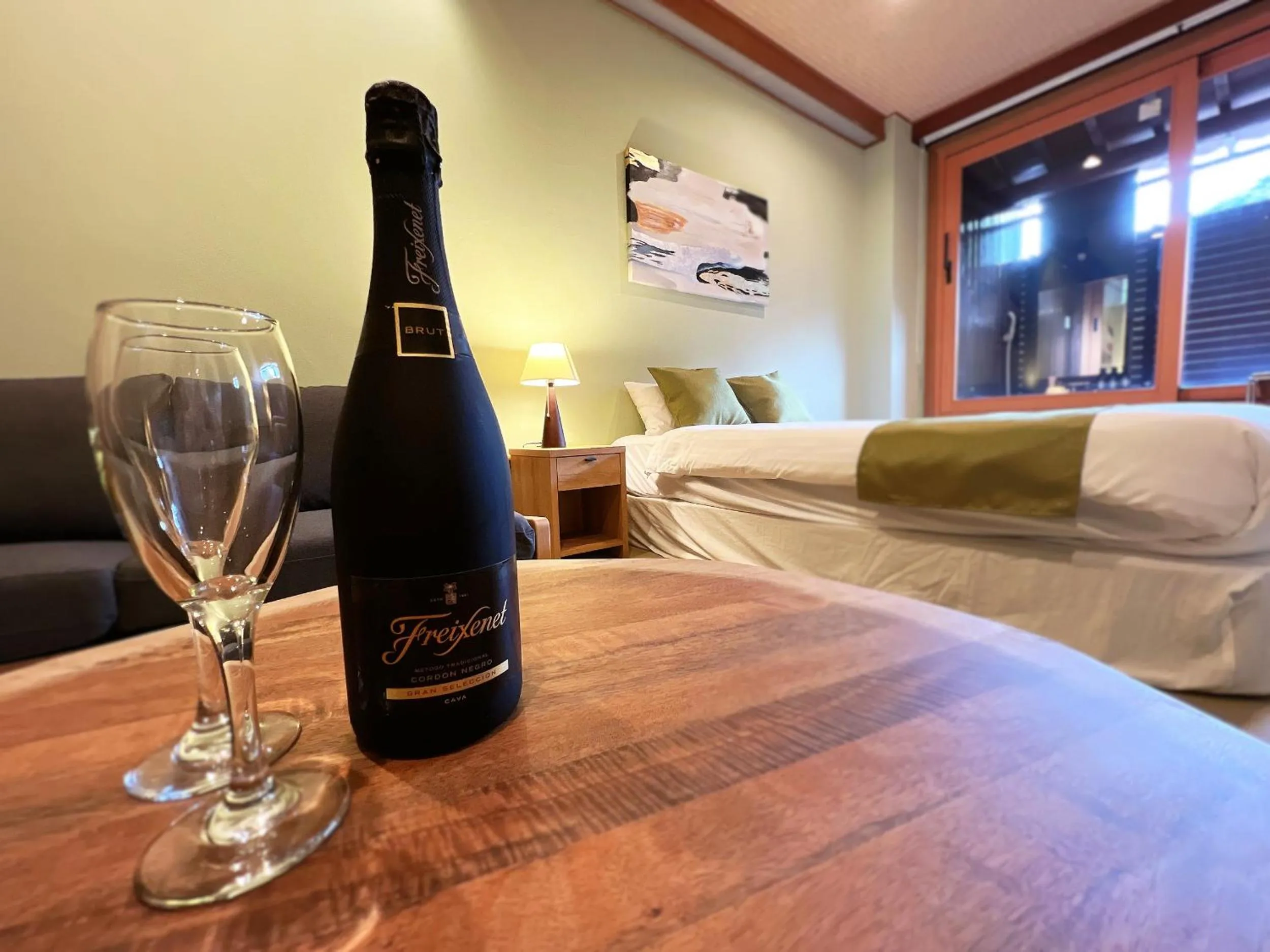 Bed in OWL RESORT ARIFUKU ONSEN