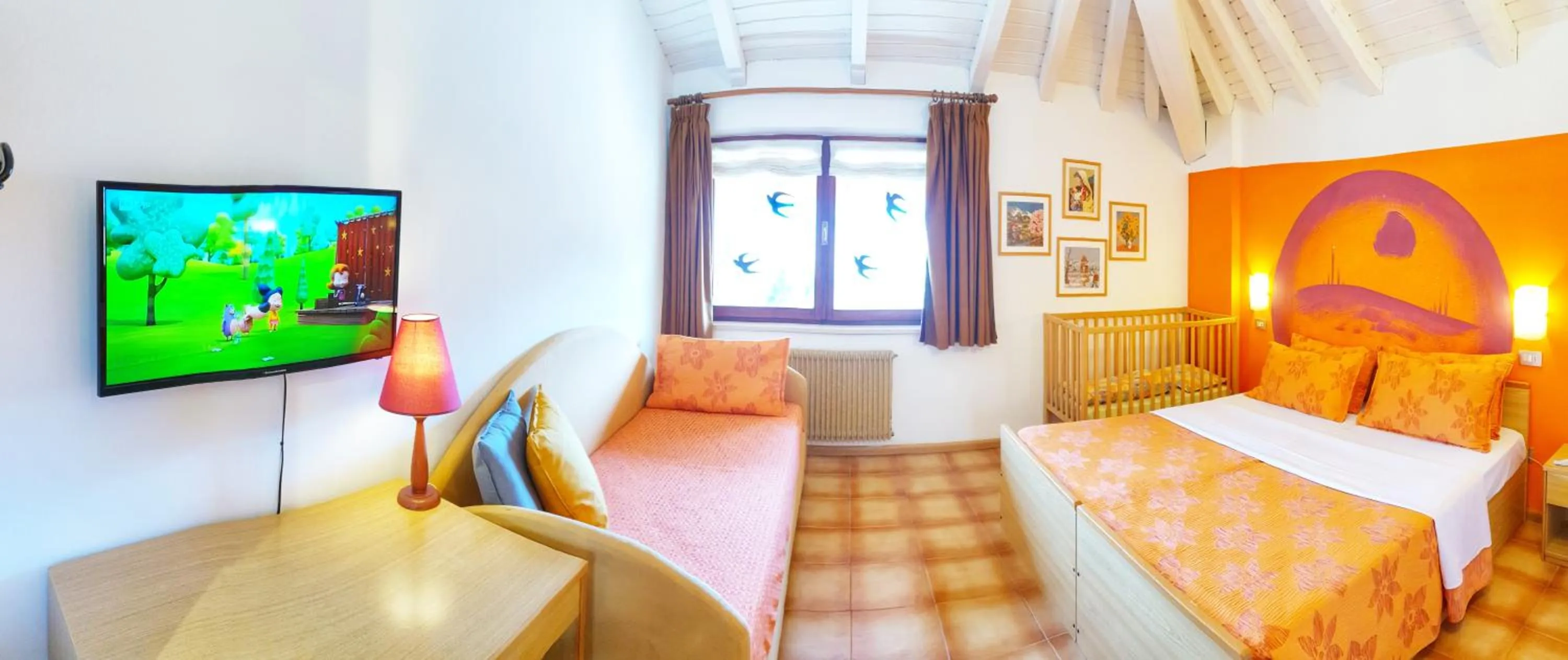 Bed in Family Hotel Primavera