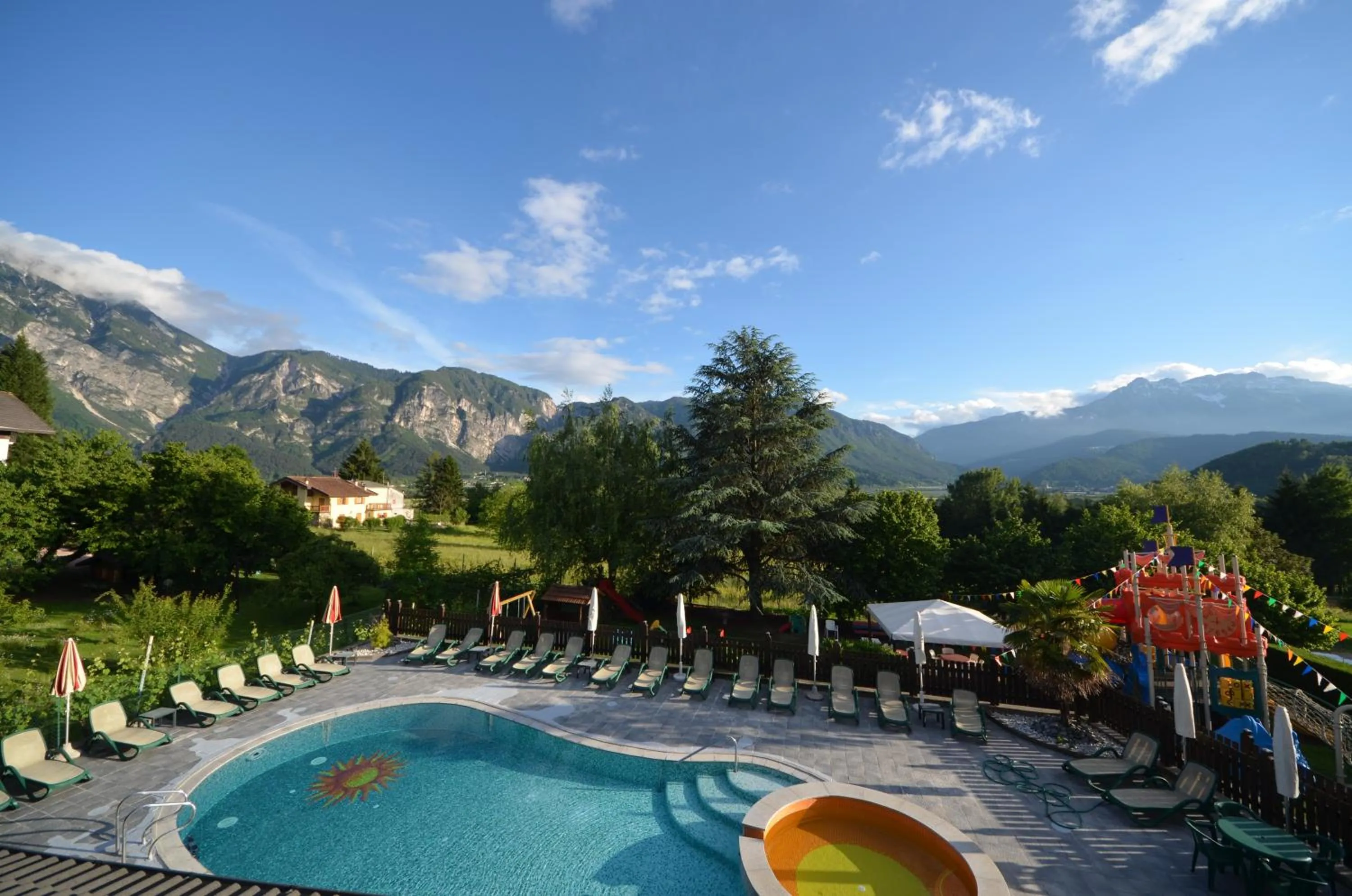 Pool view in Family Hotel Primavera