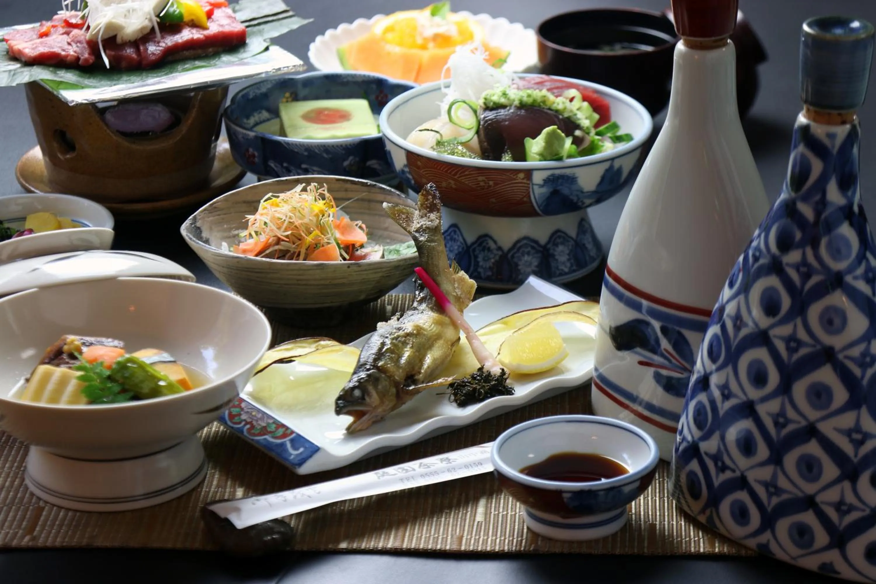 Dinner in Teiensaryo Yamanakako