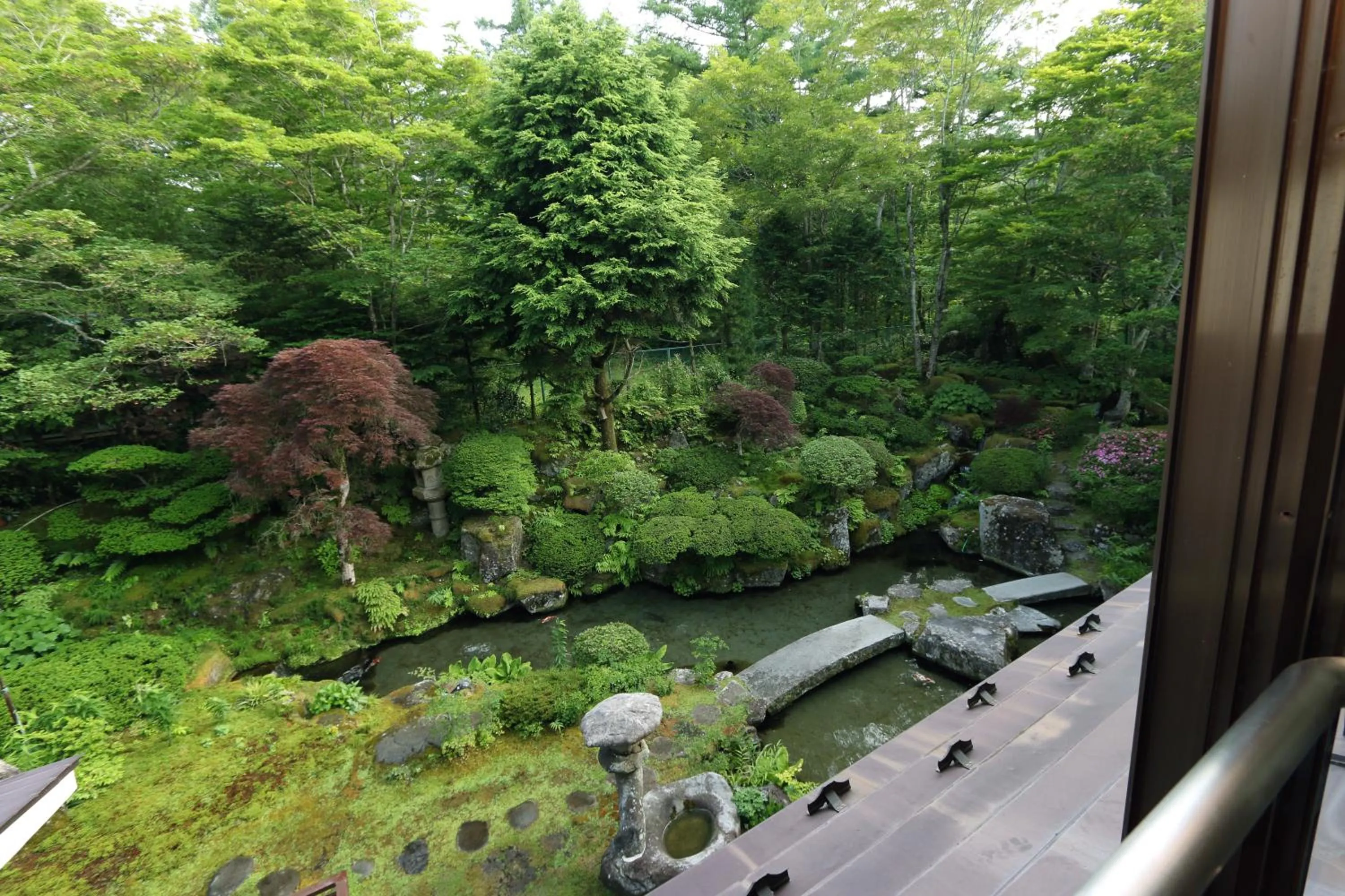 Garden view in Teiensaryo Yamanakako