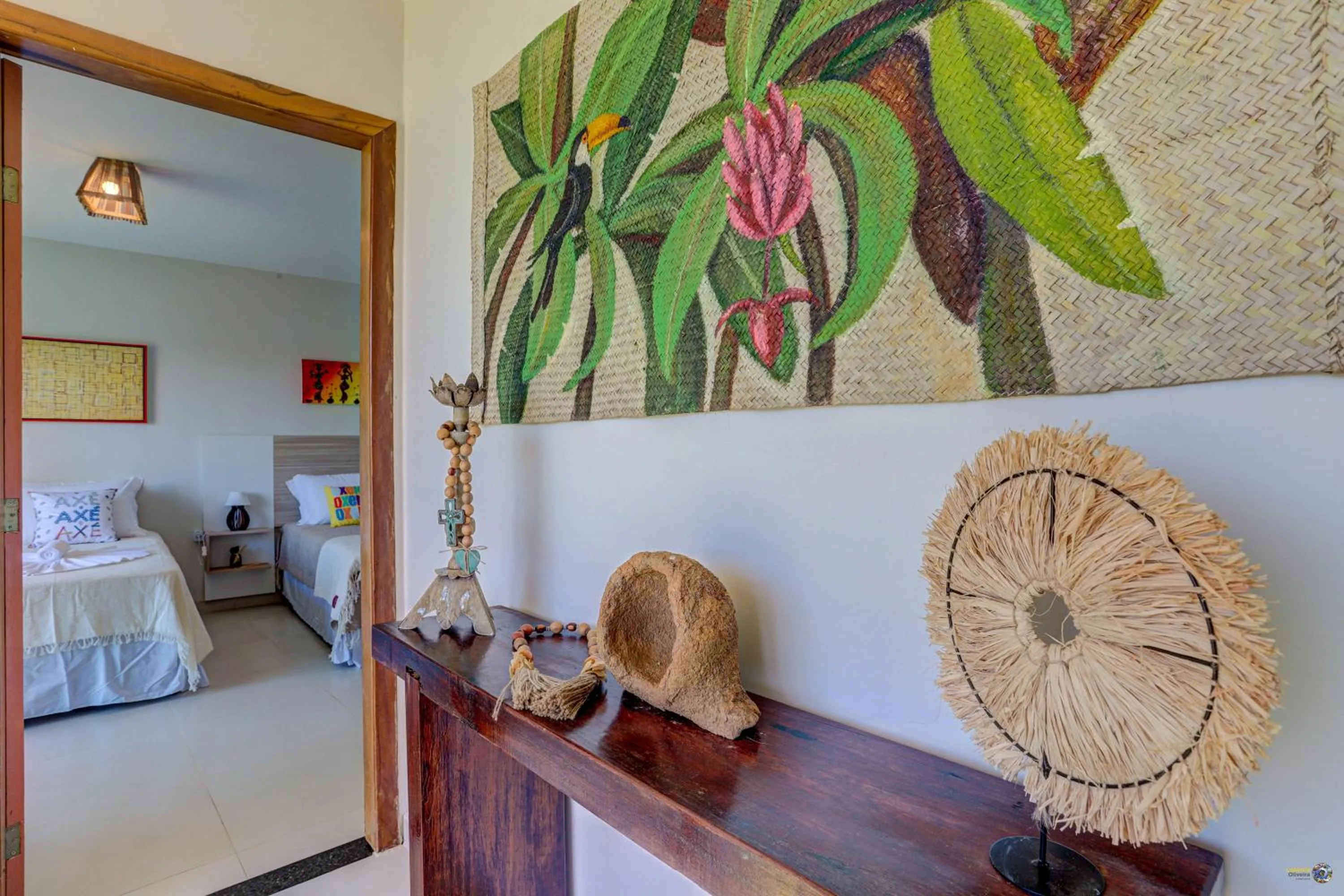 Decorative detail, Bed in Pousada Céu & Mar de Taipu