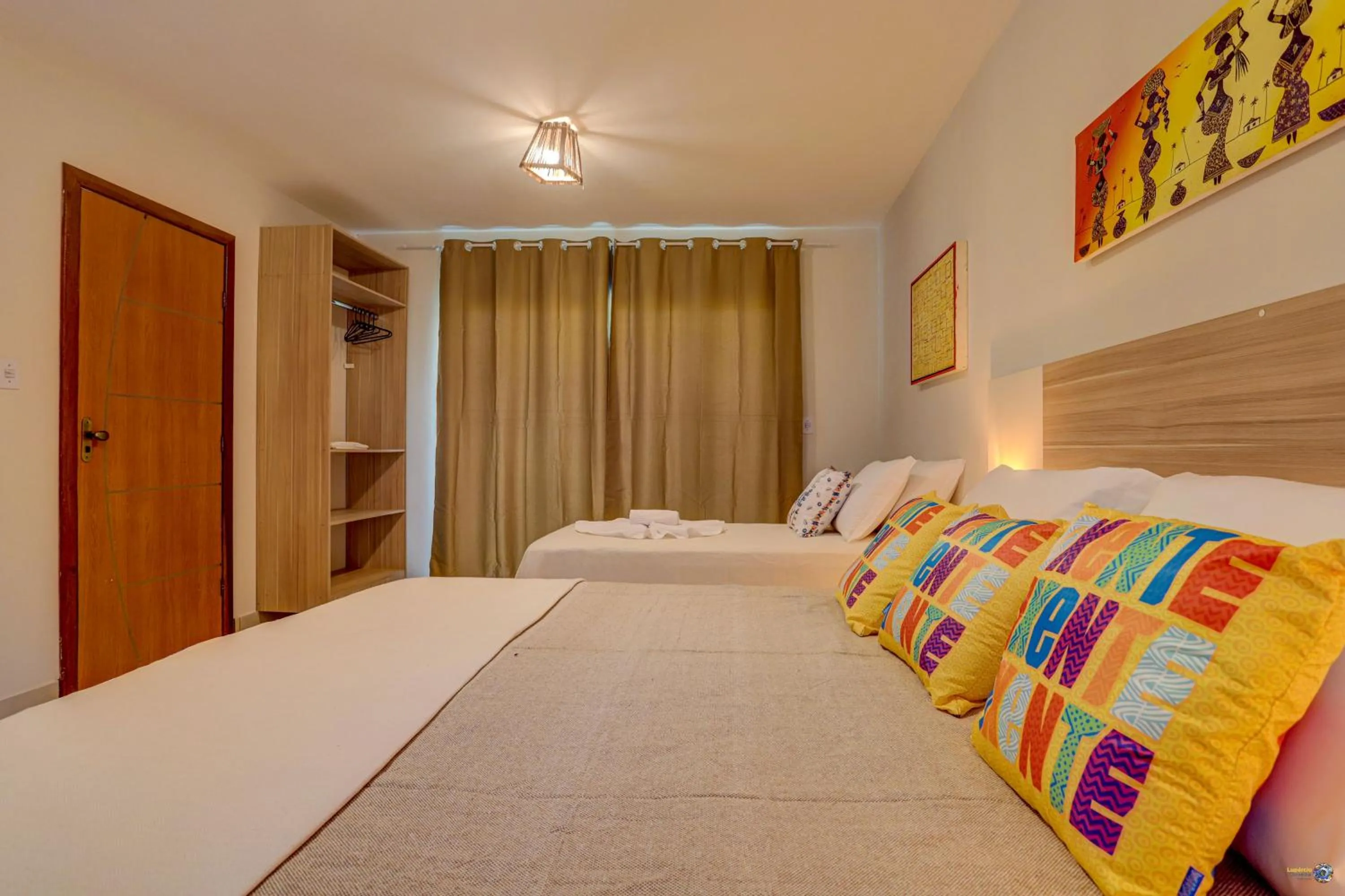 Bed in Pousada Céu & Mar de Taipu