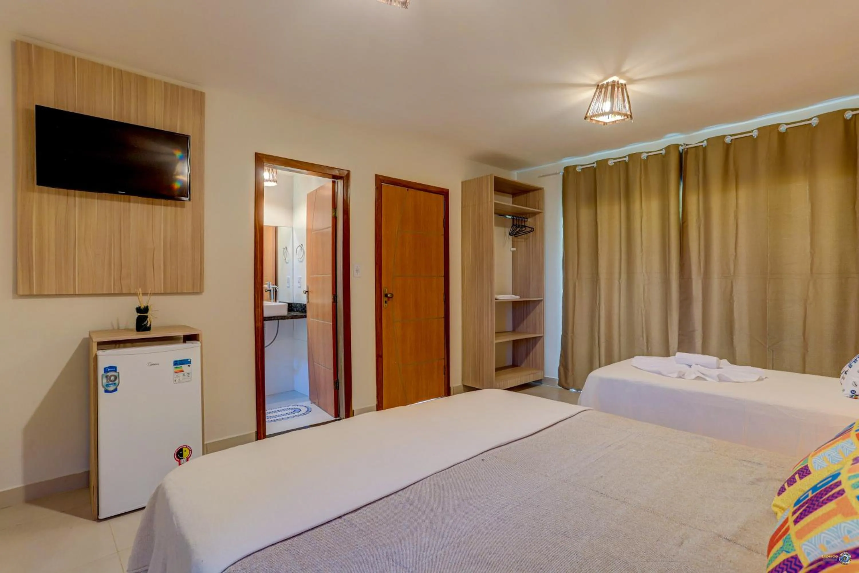 Bed in Pousada Céu & Mar de Taipu