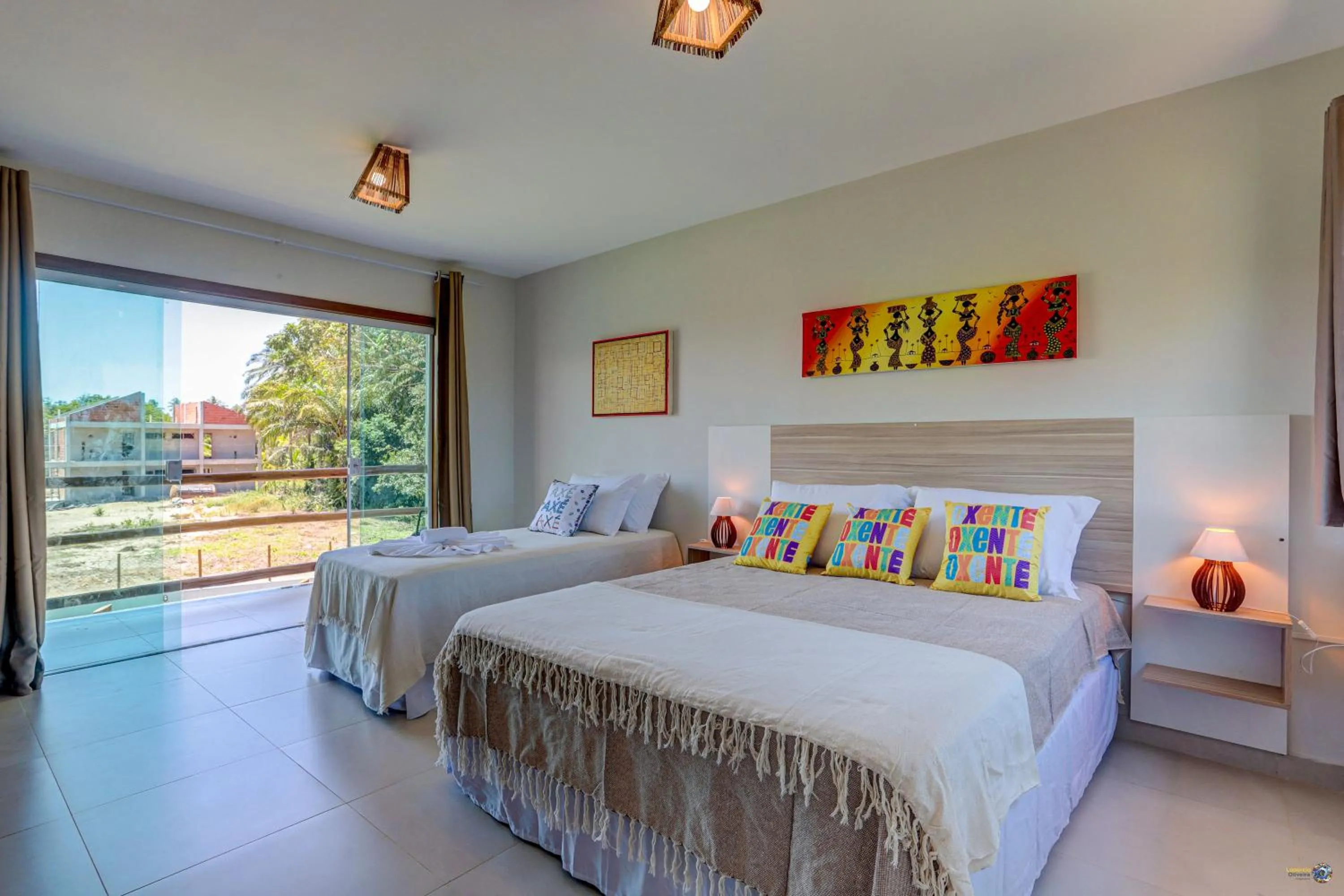 Bed in Pousada Céu & Mar de Taipu