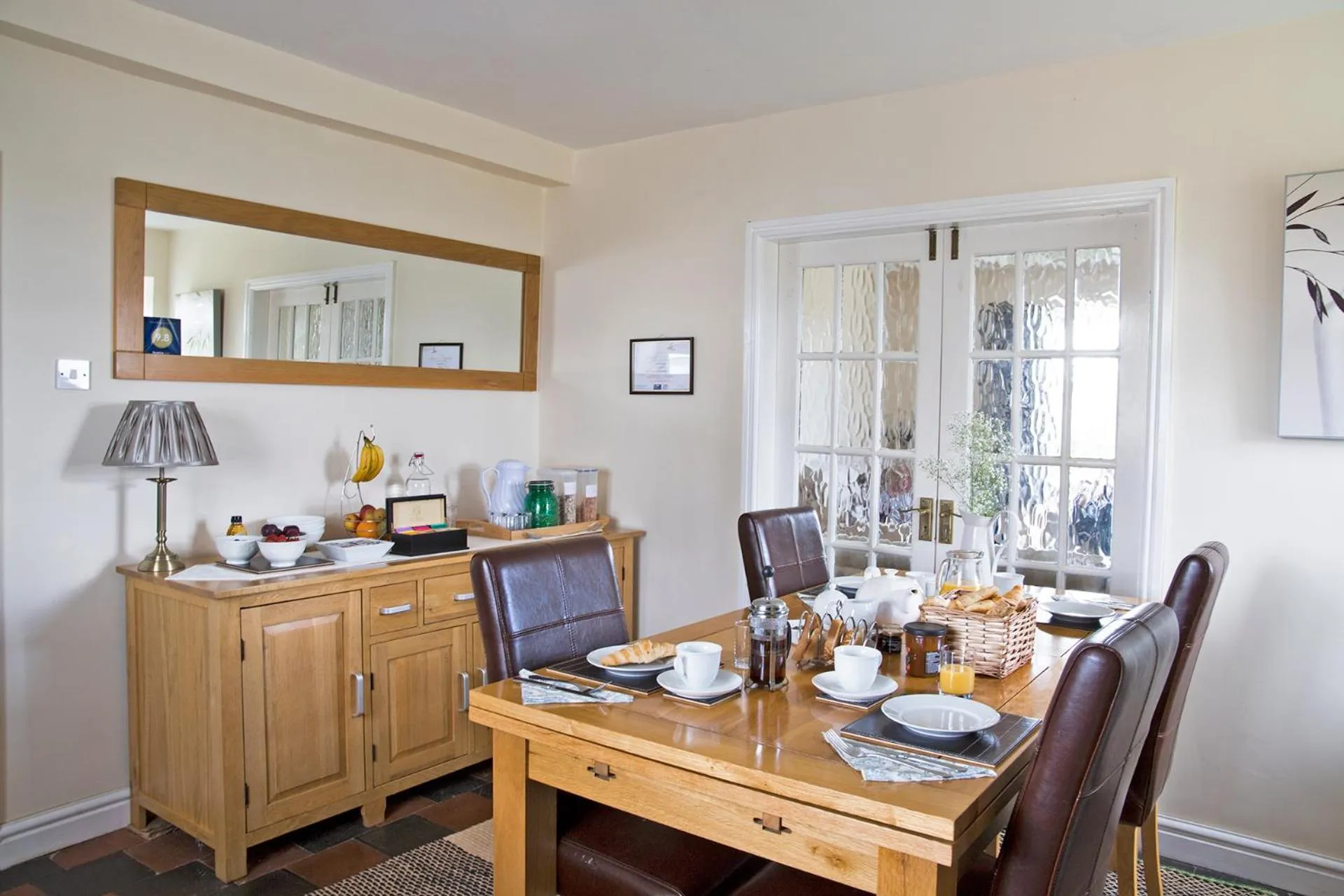 Continental breakfast in Moorland View Farm B&B