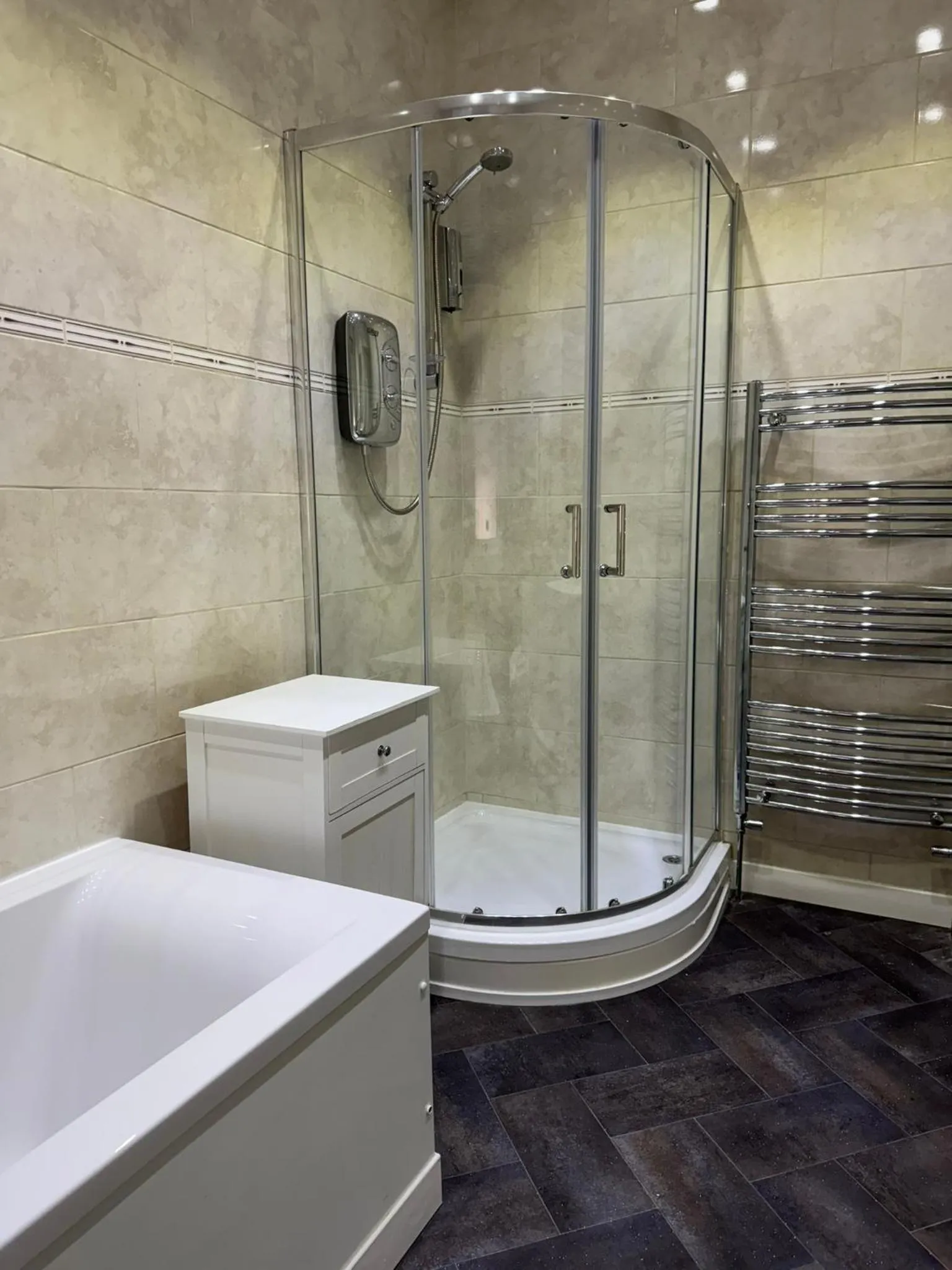 Shower in The Calder House Hotel