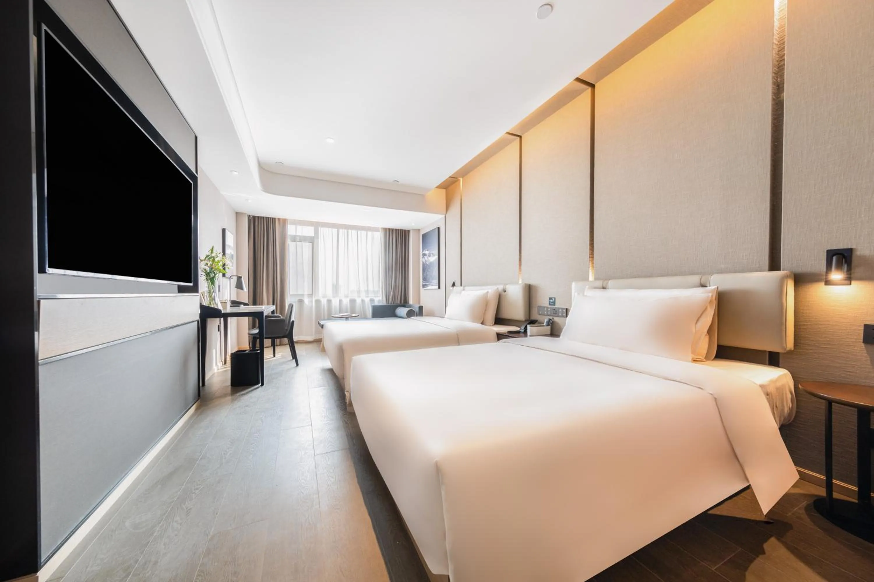 Bed in Atour Hotel Bohai International Plaza Binzhou