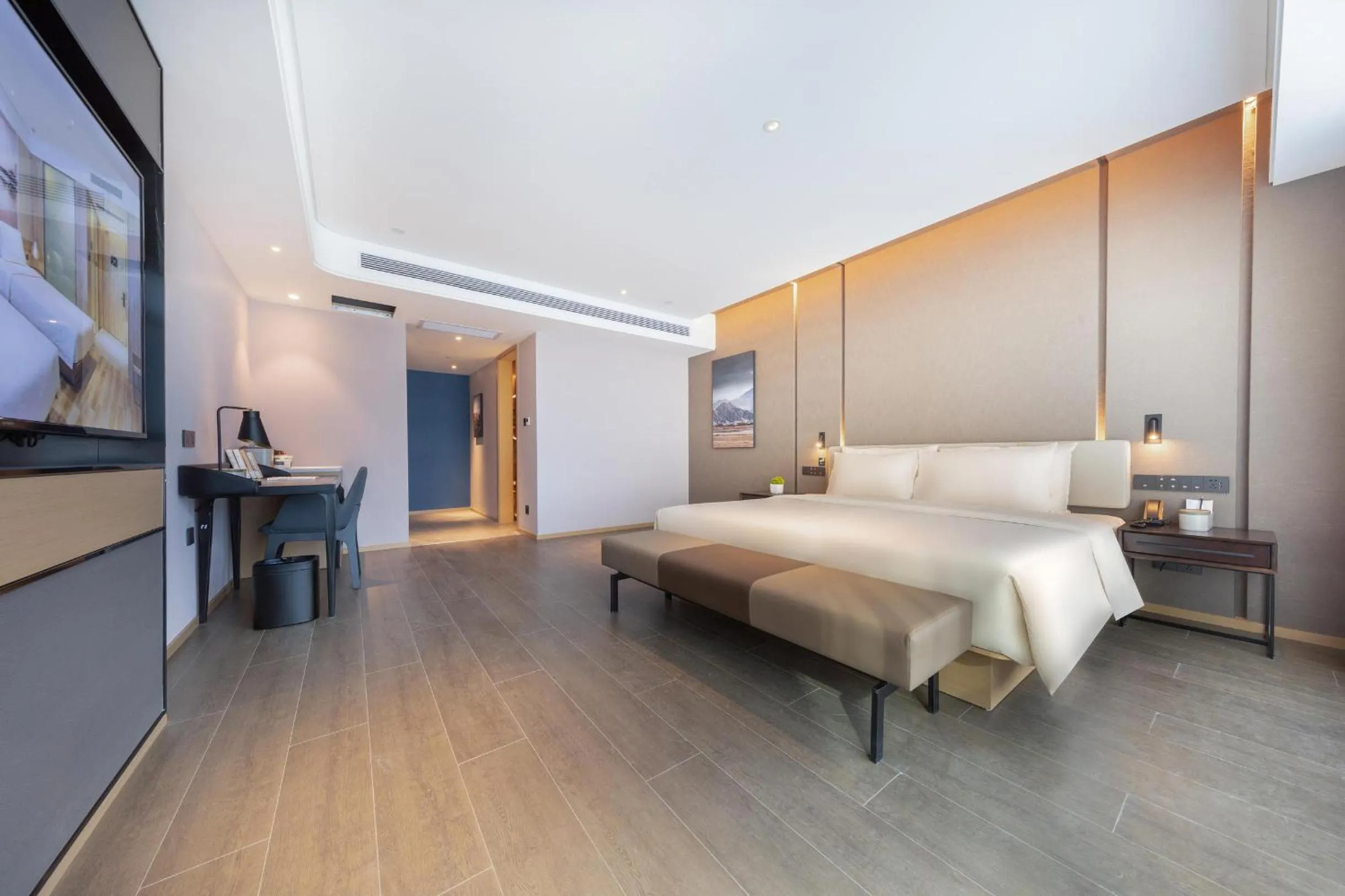 Bed in Atour Hotel Bohai International Plaza Binzhou