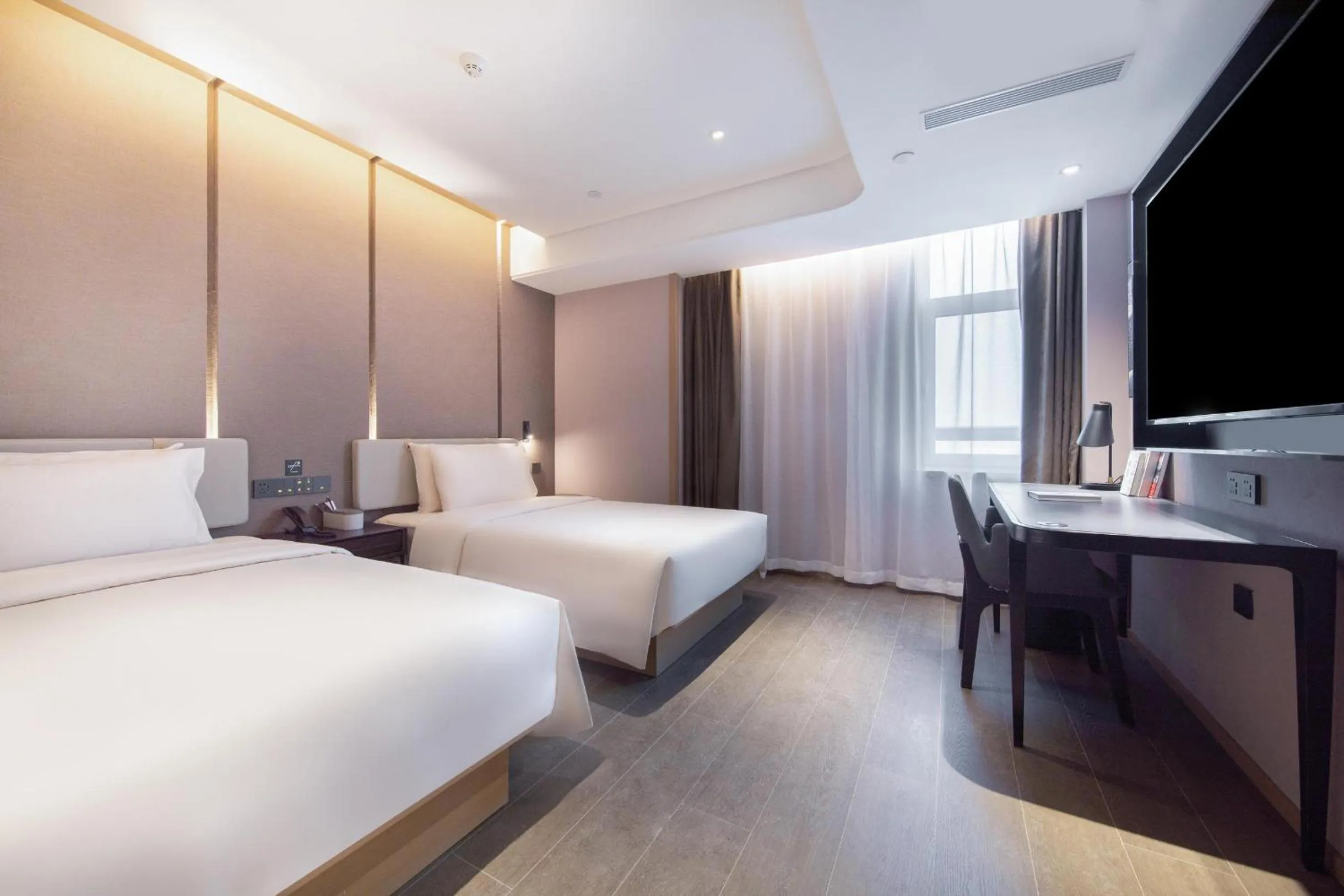 Bed in Atour Hotel Bohai International Plaza Binzhou