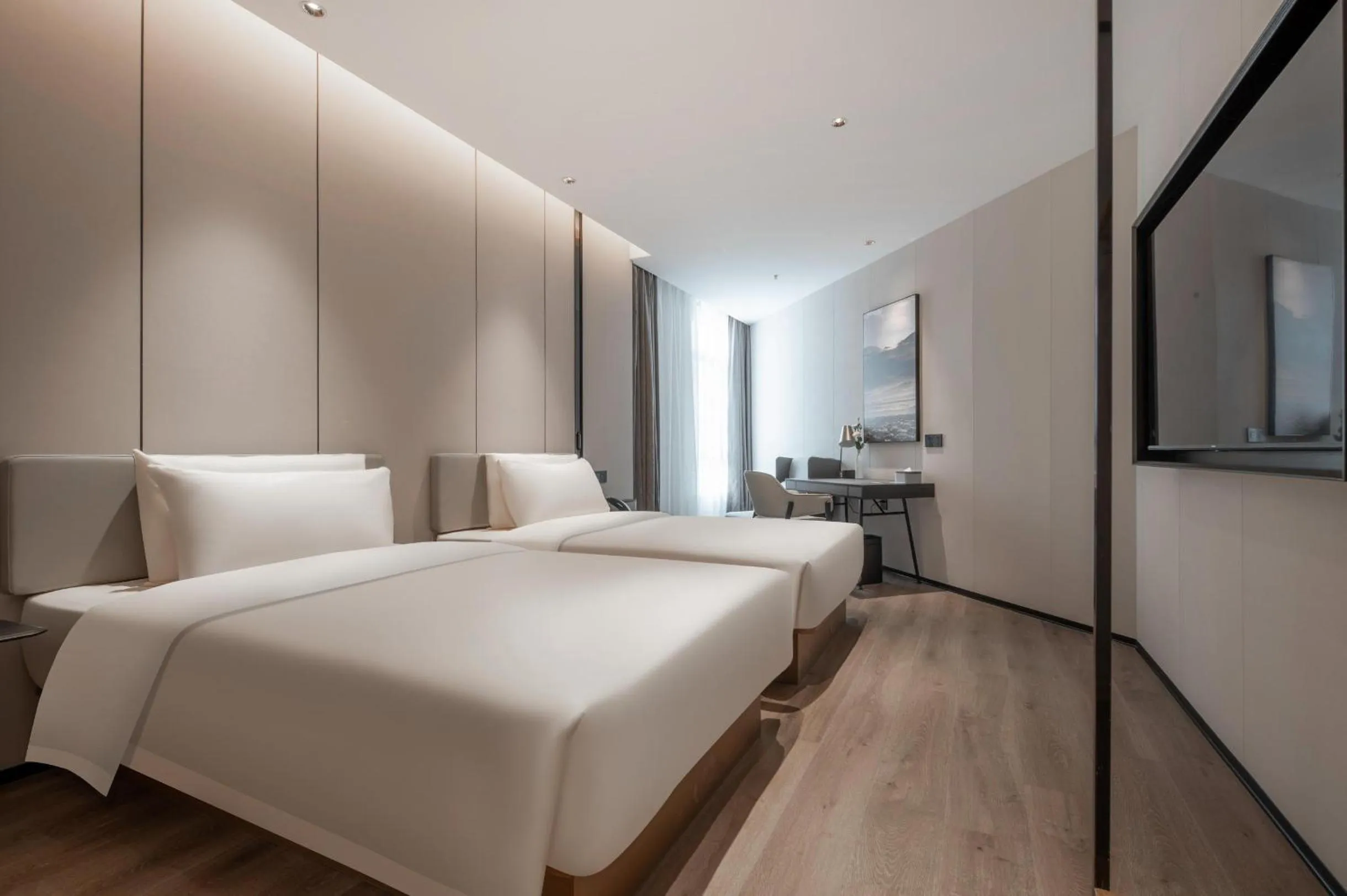 Bed in Atour Hotel Jiaojiang Taizhou