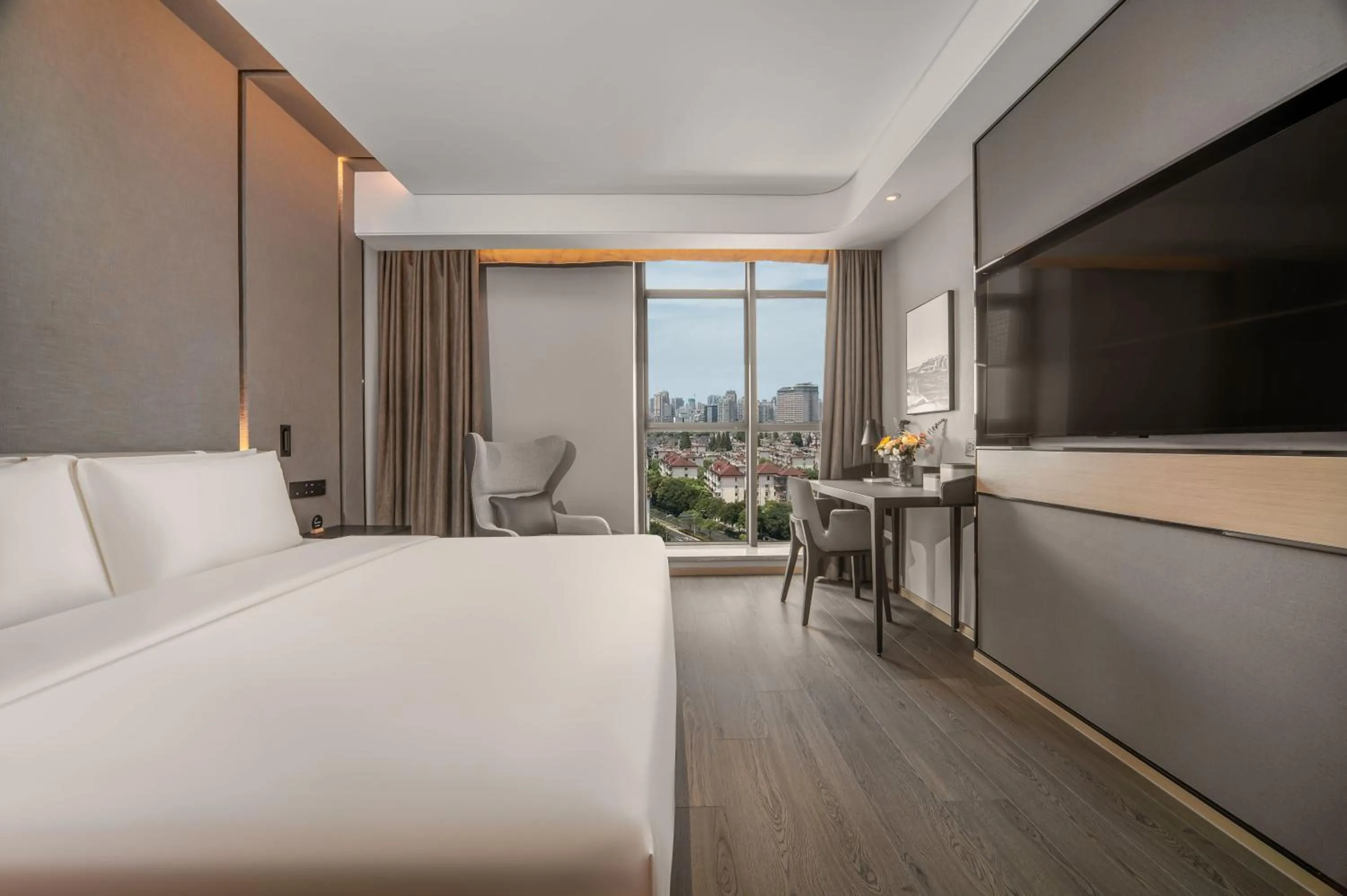 Bed in Atour Hotel Wuxi New District Nanchan Temple Scenic Area