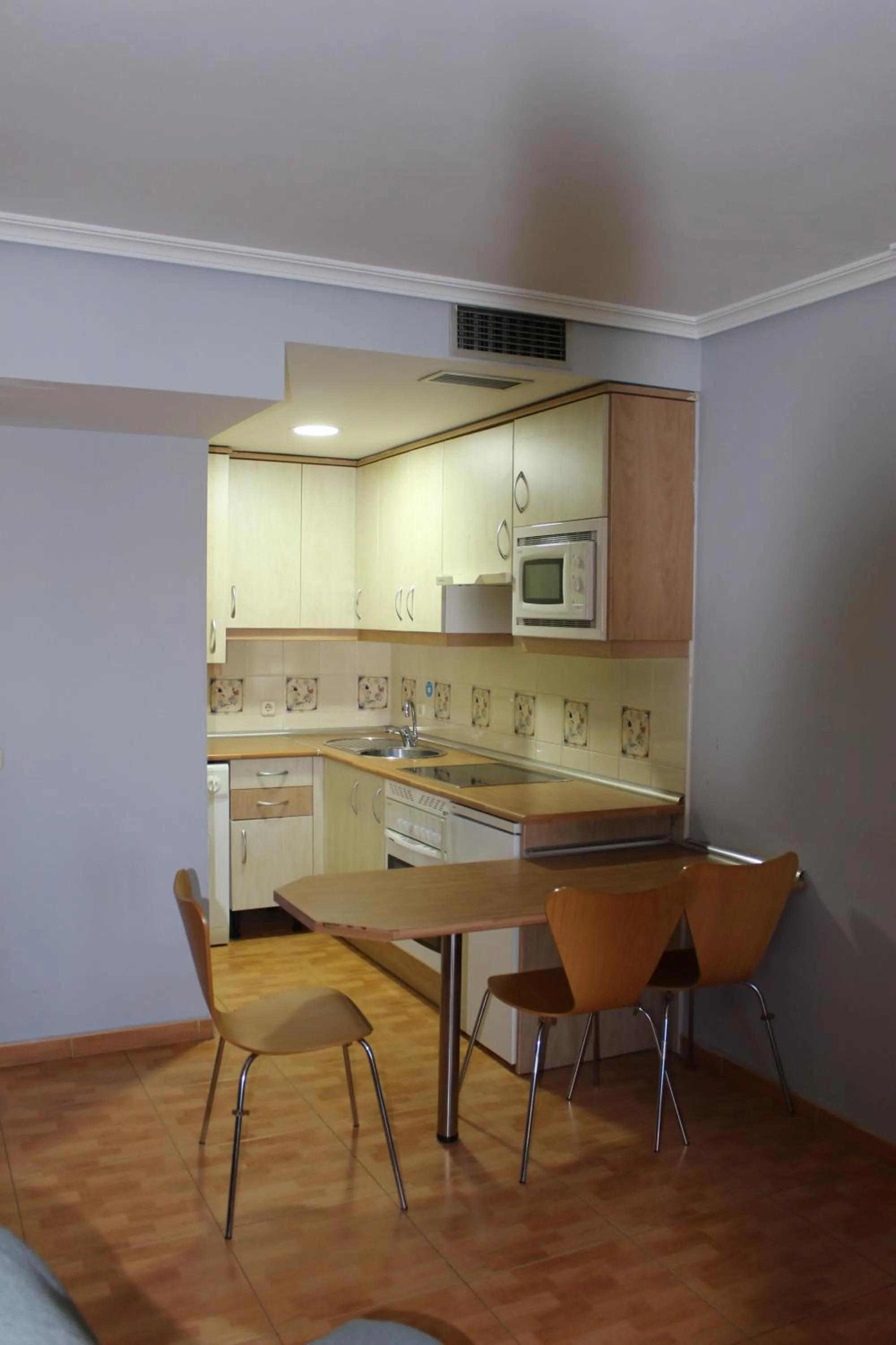 Kitchen or kitchenette in Apartahotel Villa de Parla