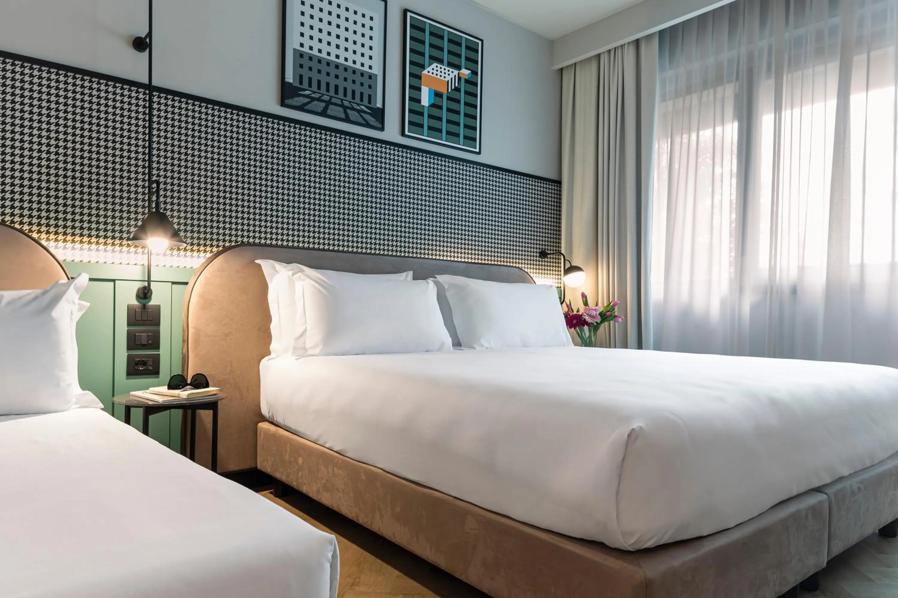 Bed in Living Place Hotel