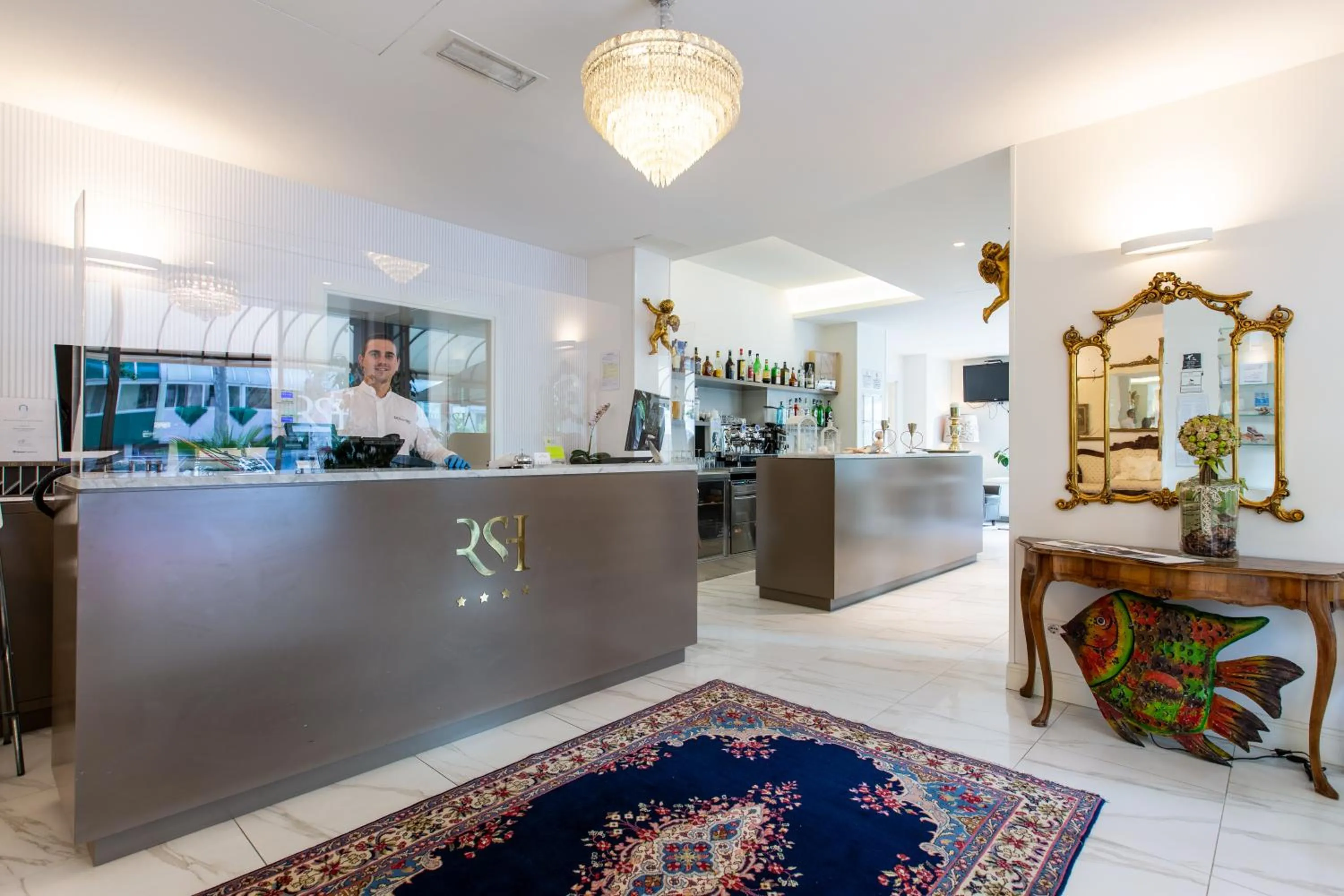 Lobby or reception in Rimini Suite Hotel