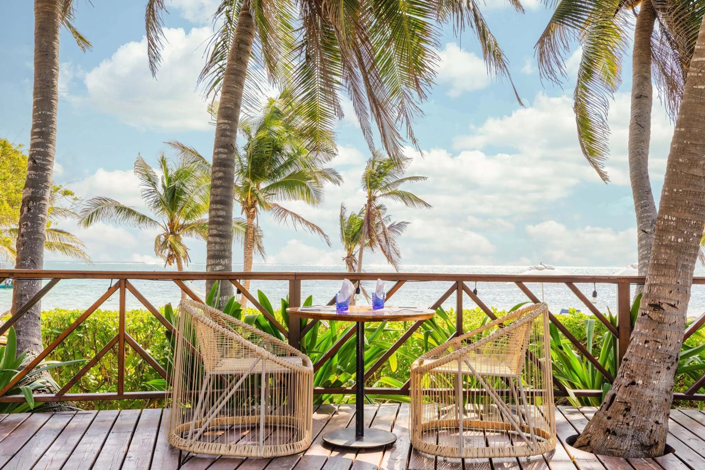 Dining area in Reef Haven Belize