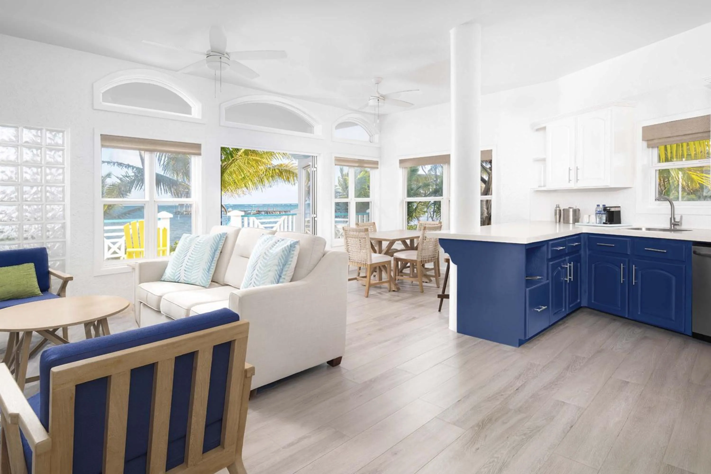 Living room in Reef Haven Belize