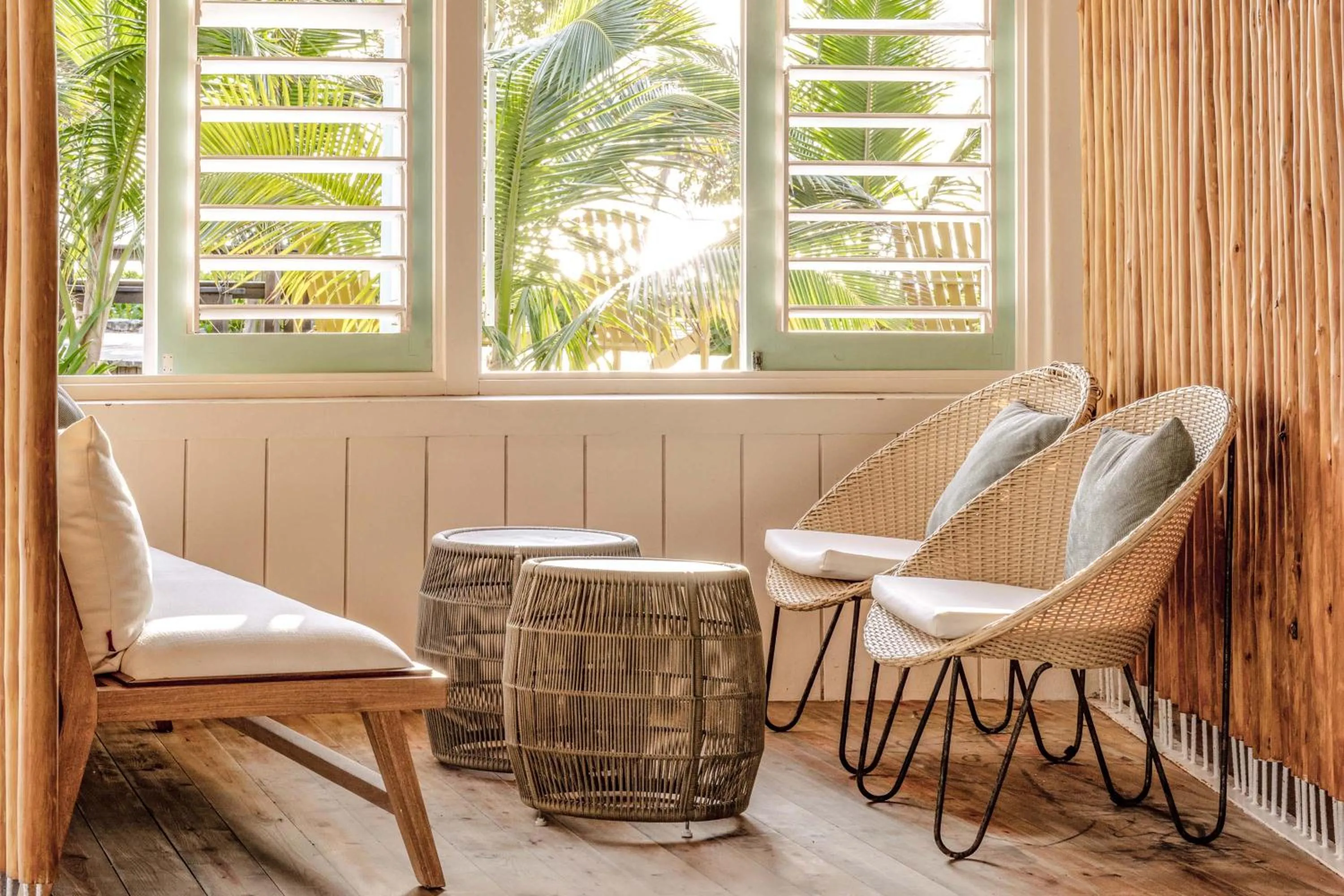 Seating area in Reef Haven Belize