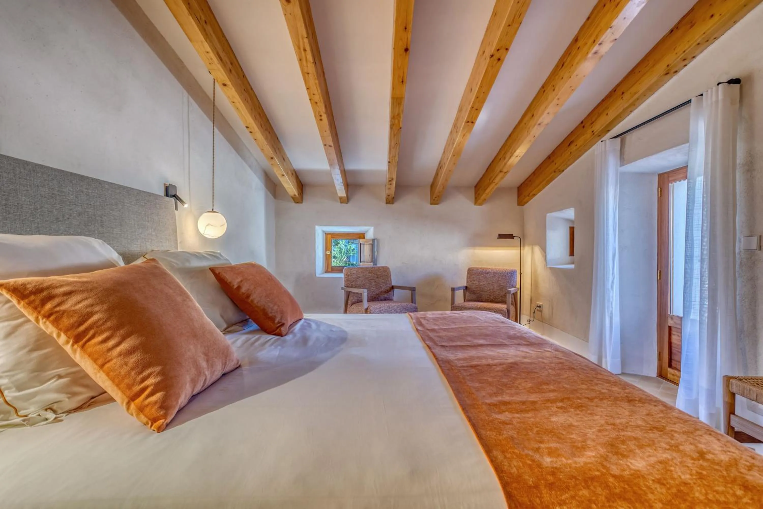 Bed in Finca Hotel Son Palou