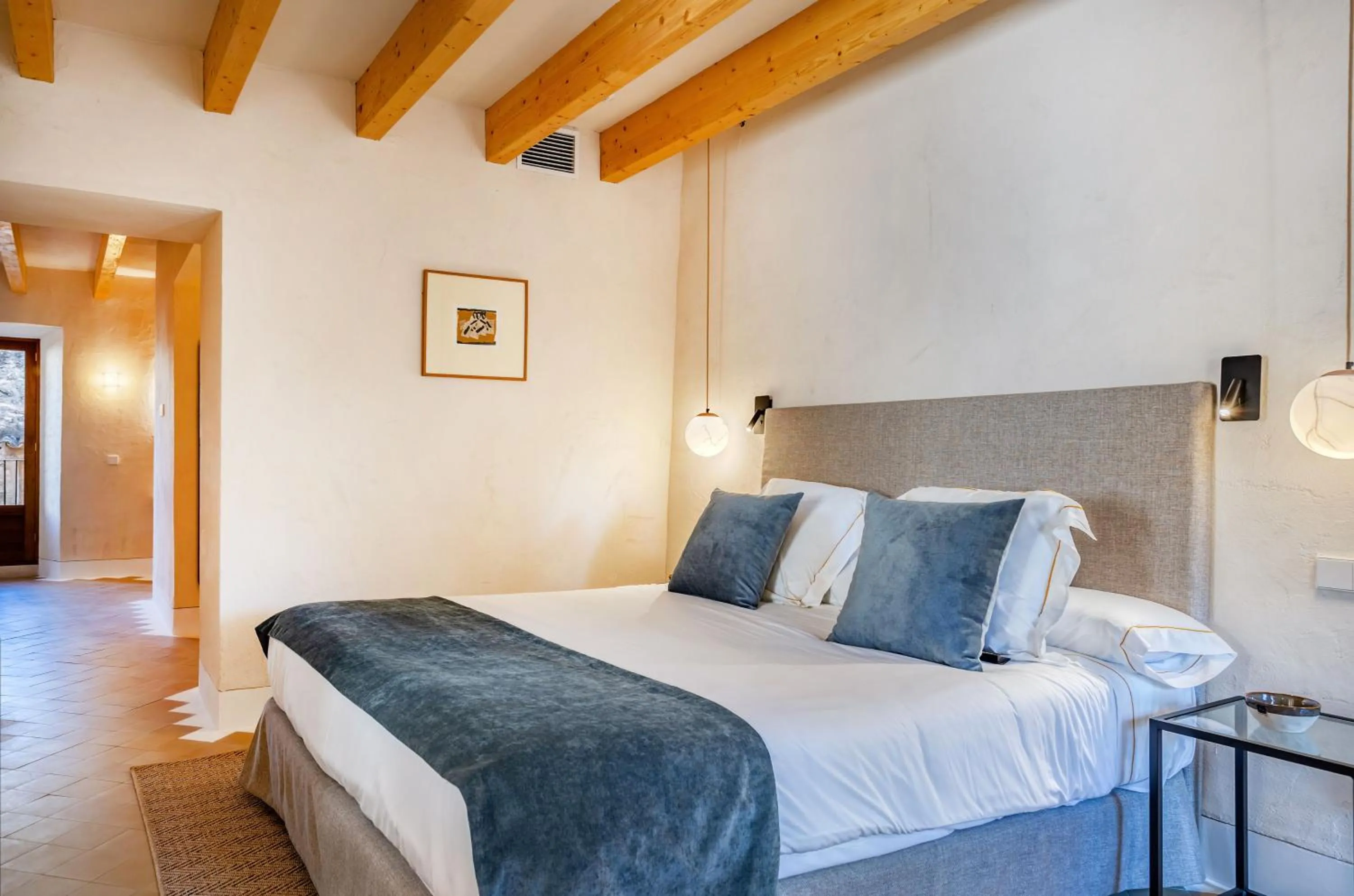 Bed in Finca Hotel Son Palou